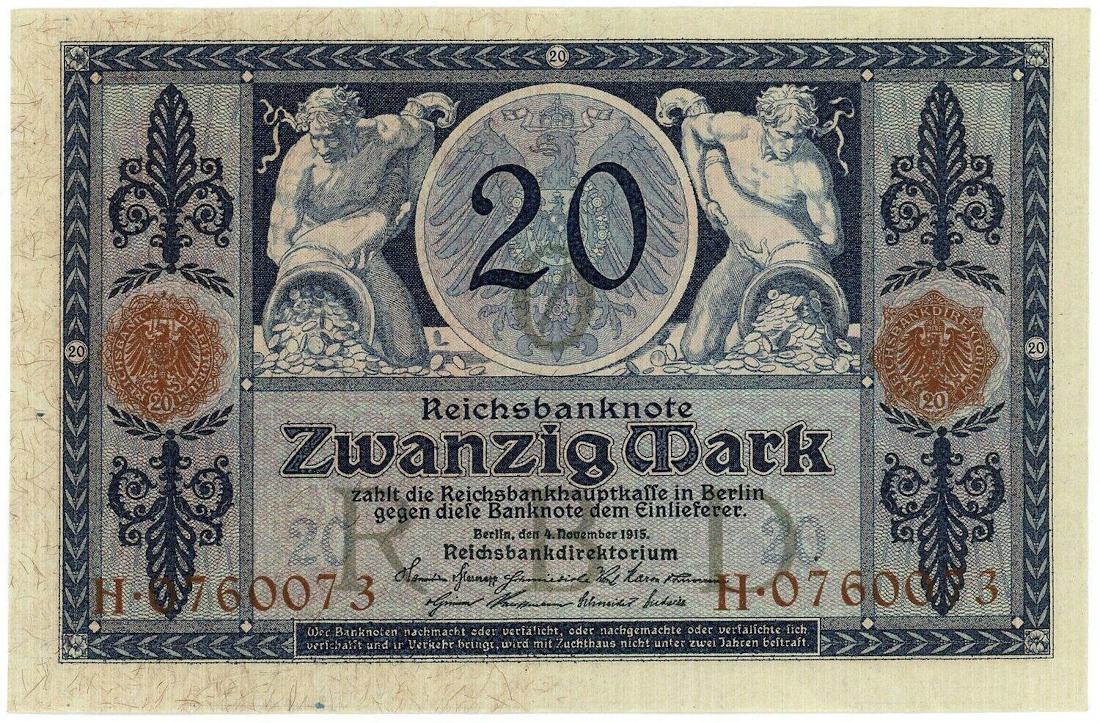 Germany - Empire 20 Mark 1915