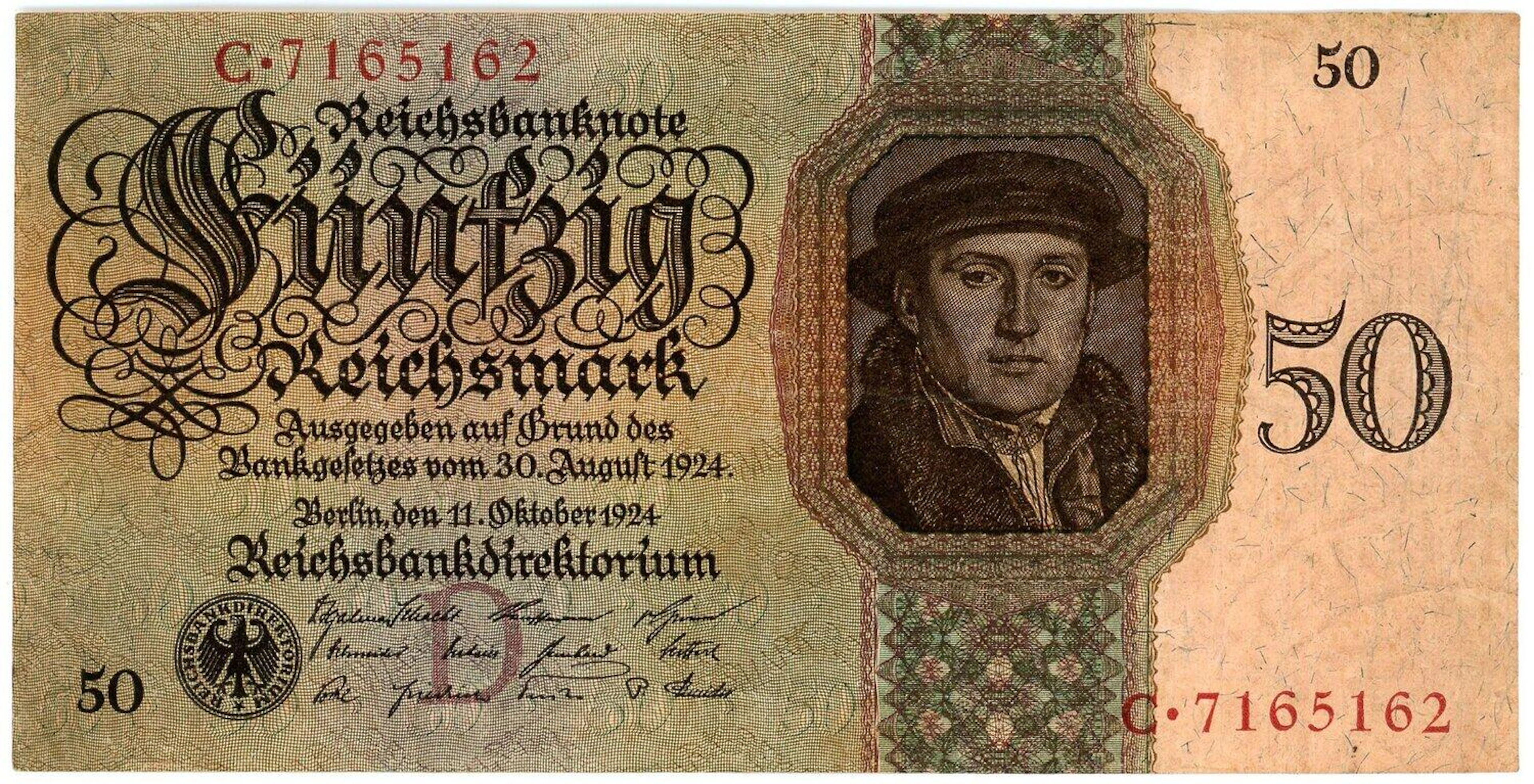 Germany - Weimar Republic 50 Reichsmark 1924 D