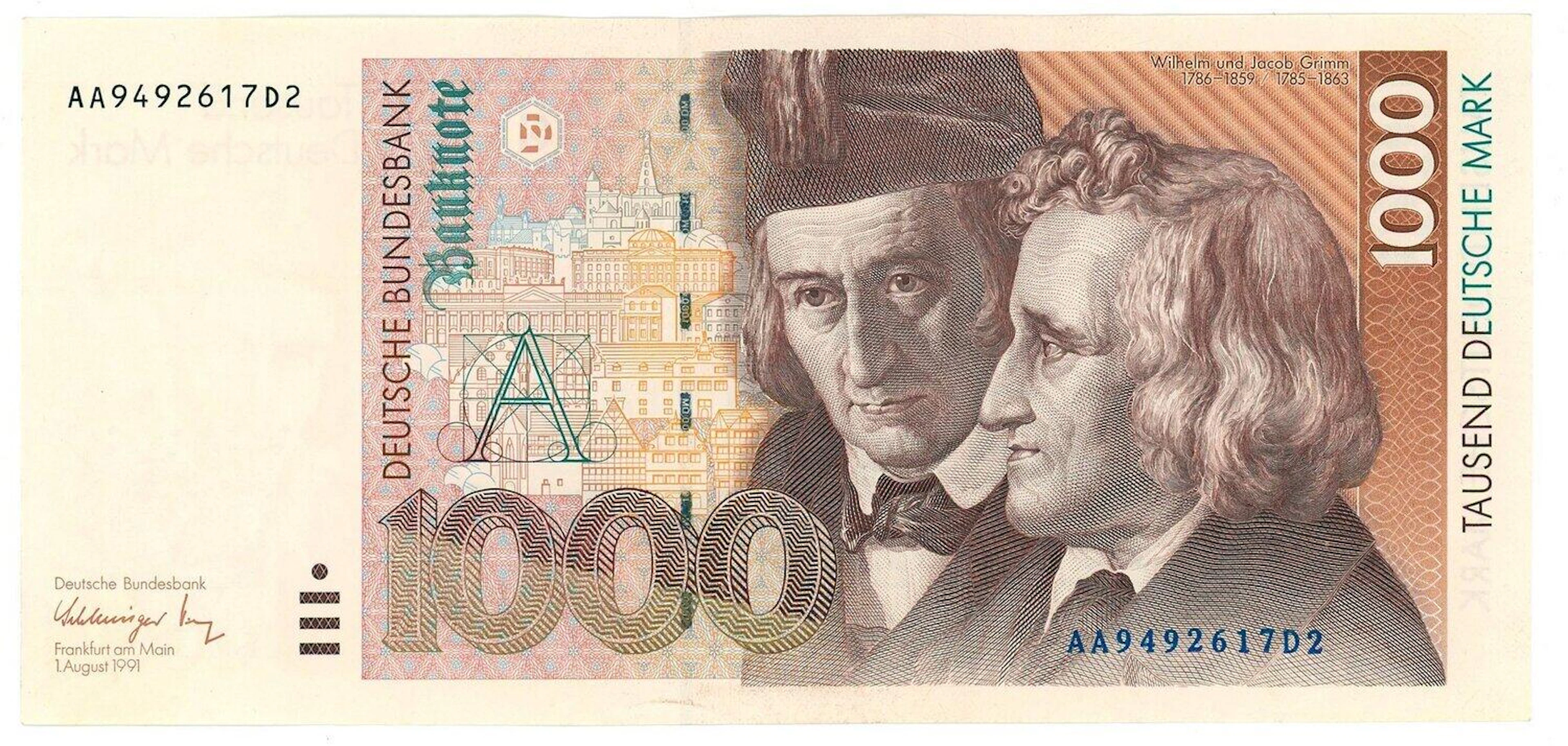 Germany - FRG 1000 Deutsche Mark 1991