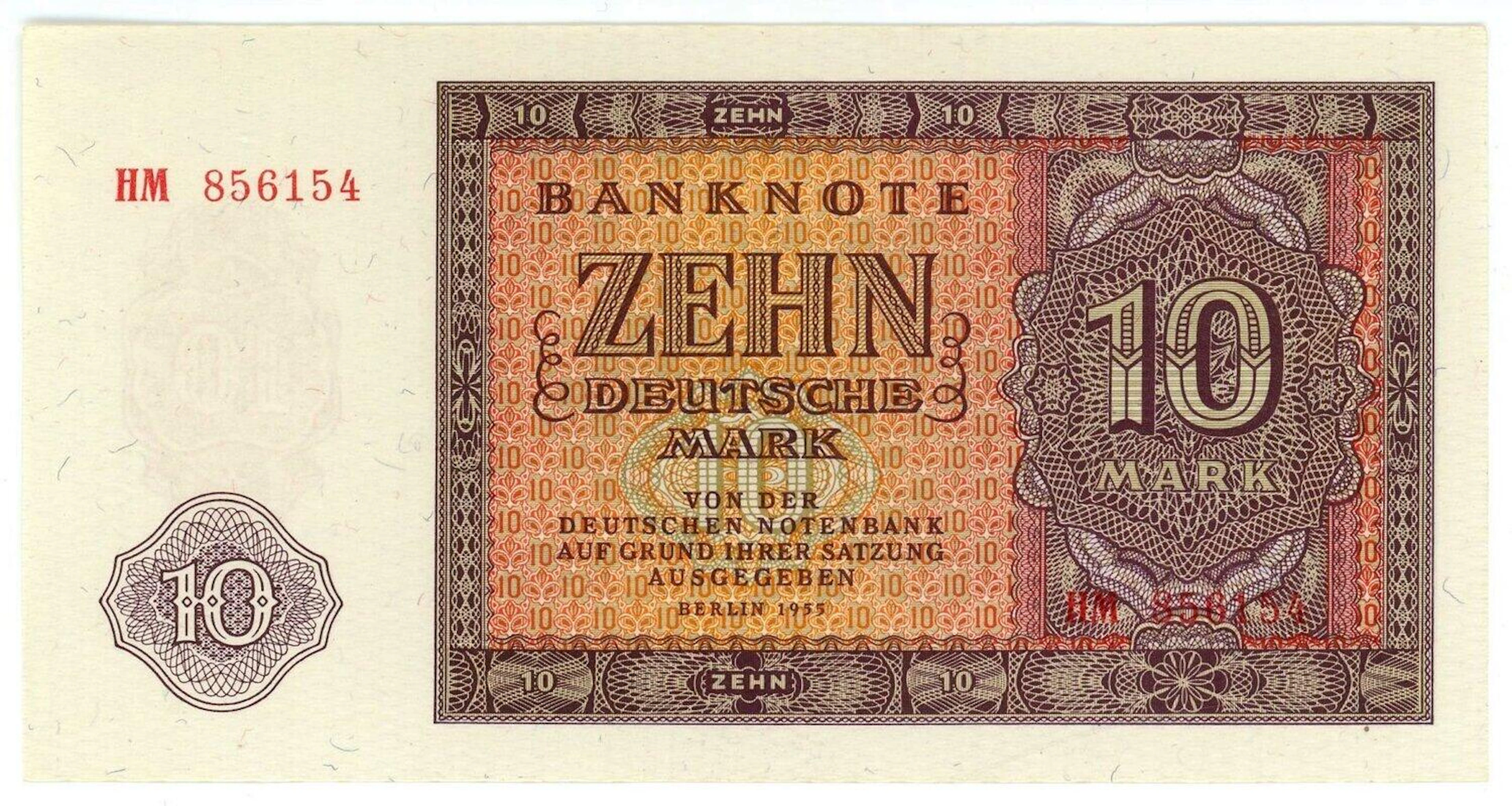 Germany - DDR 10 Deutsche Mark 1955