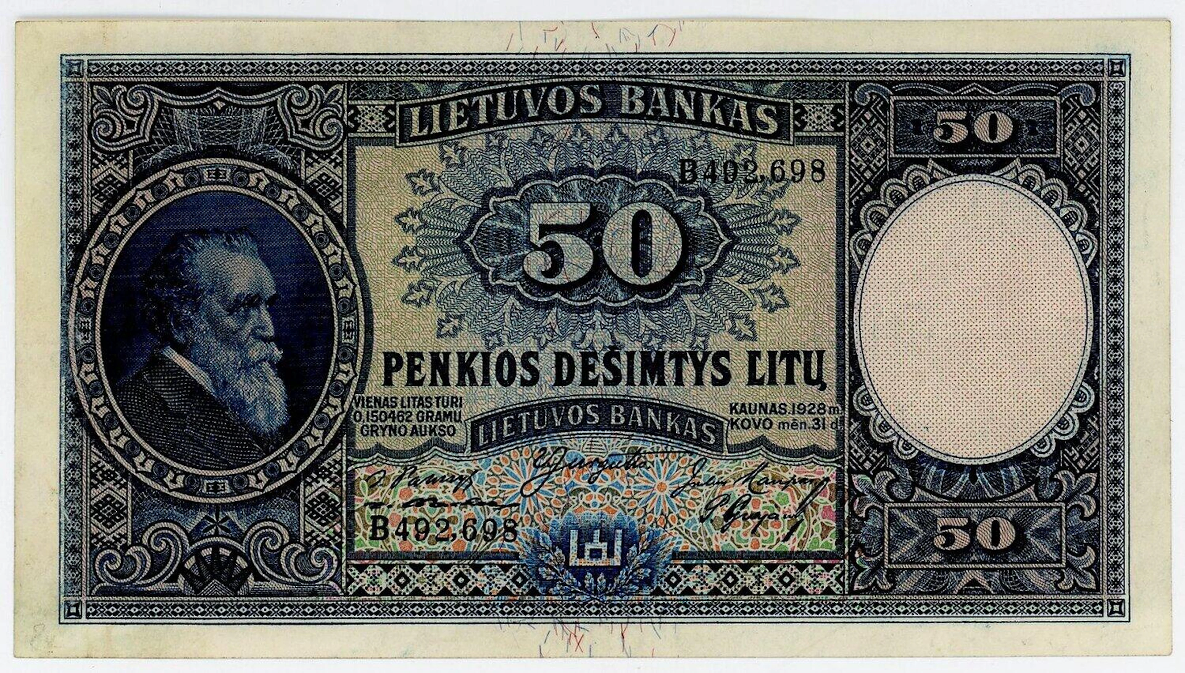 Lithuania 50 Litu 1928