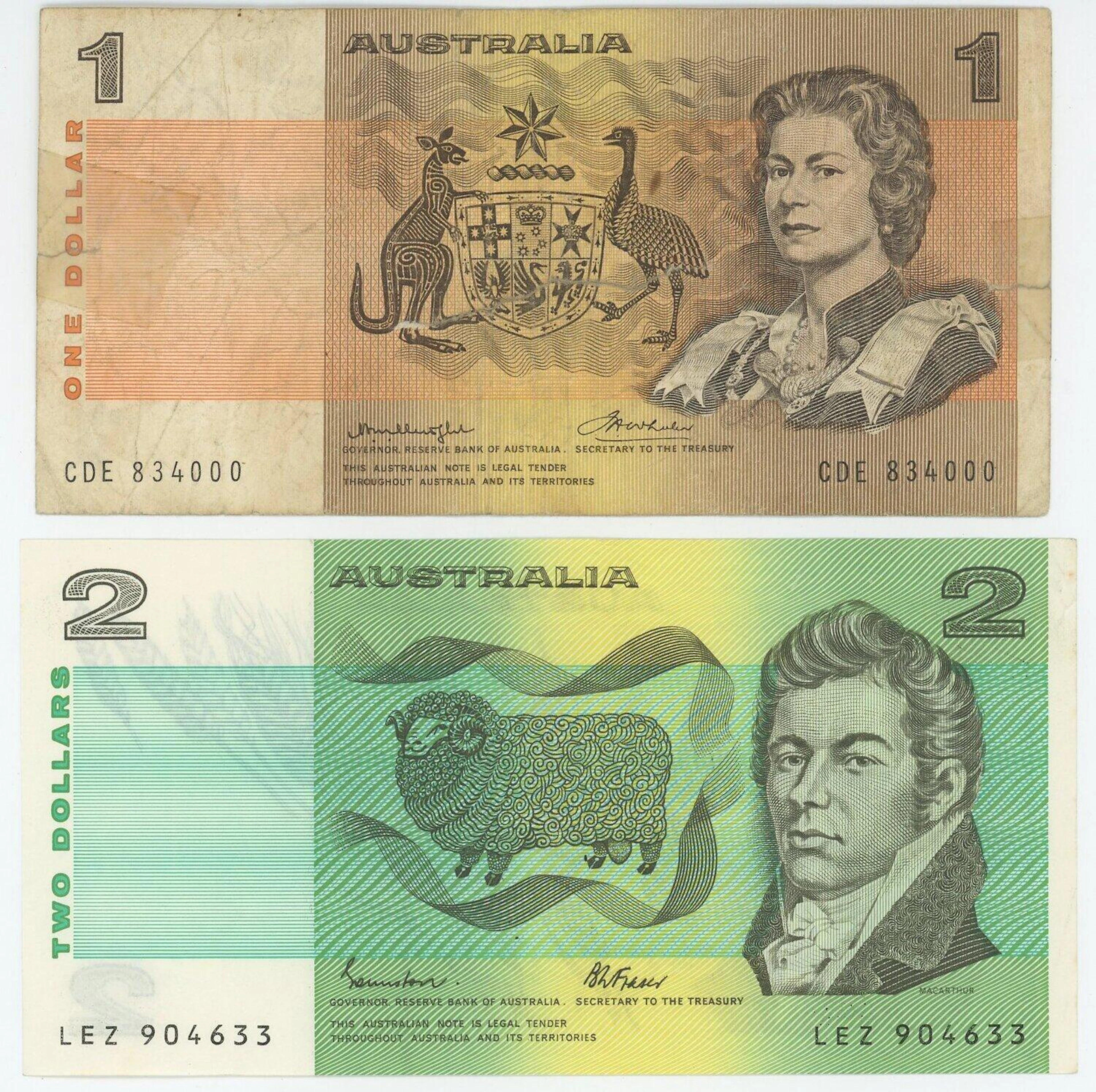 Australia 1 - 2 Dollars 1974