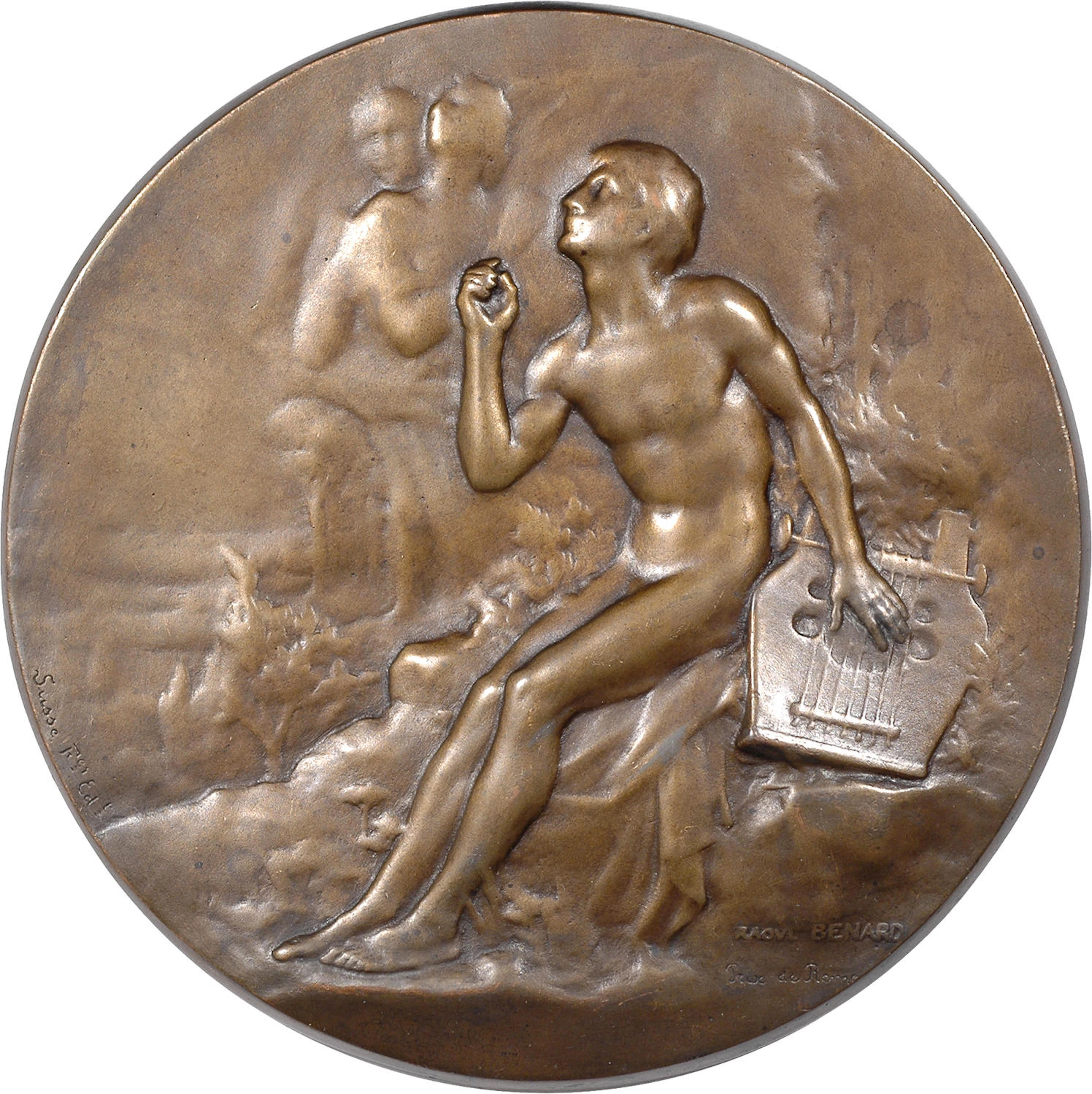 Bénard (R.) : l'Inspiration (Orphée et sa lyre)