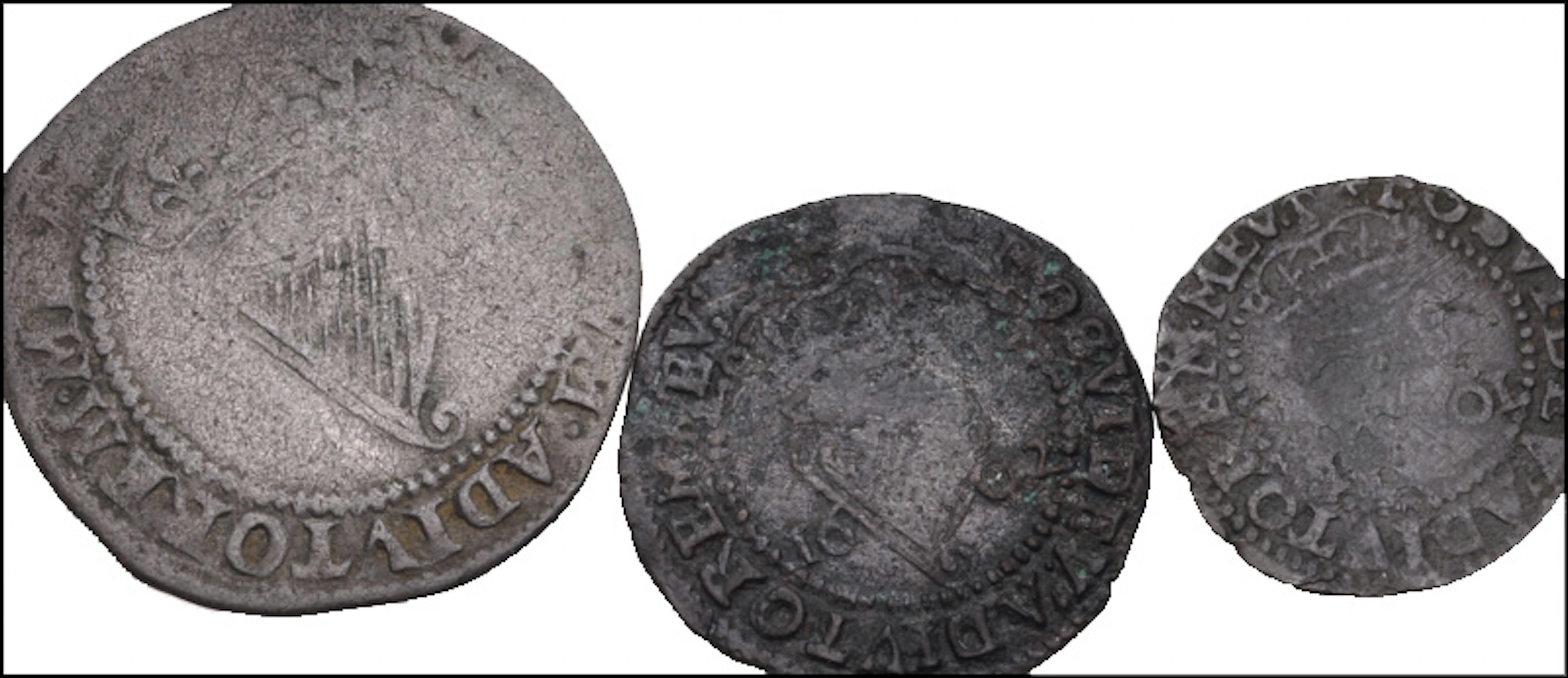 BRITISH. Ireland. Lot of three (3) BI and CU denominations.