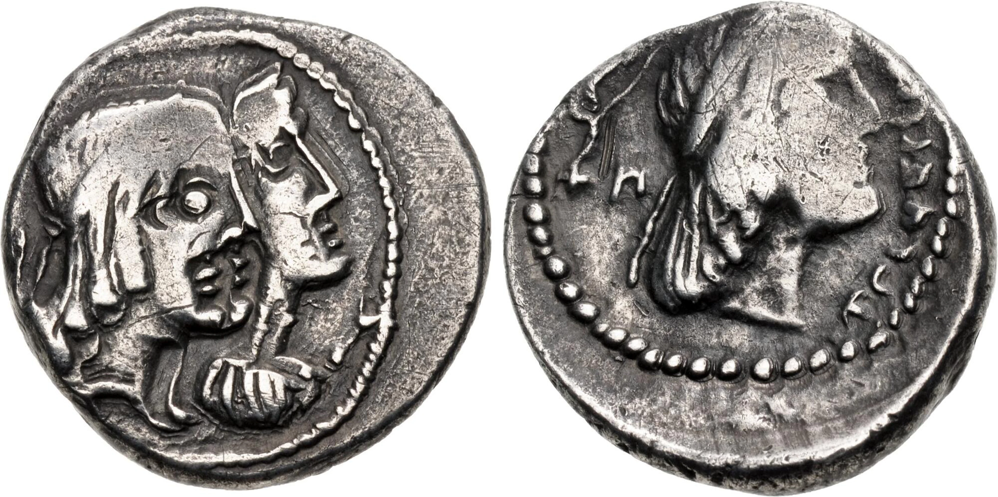 NABATAEA. Obodas II, with Hagaru I.
