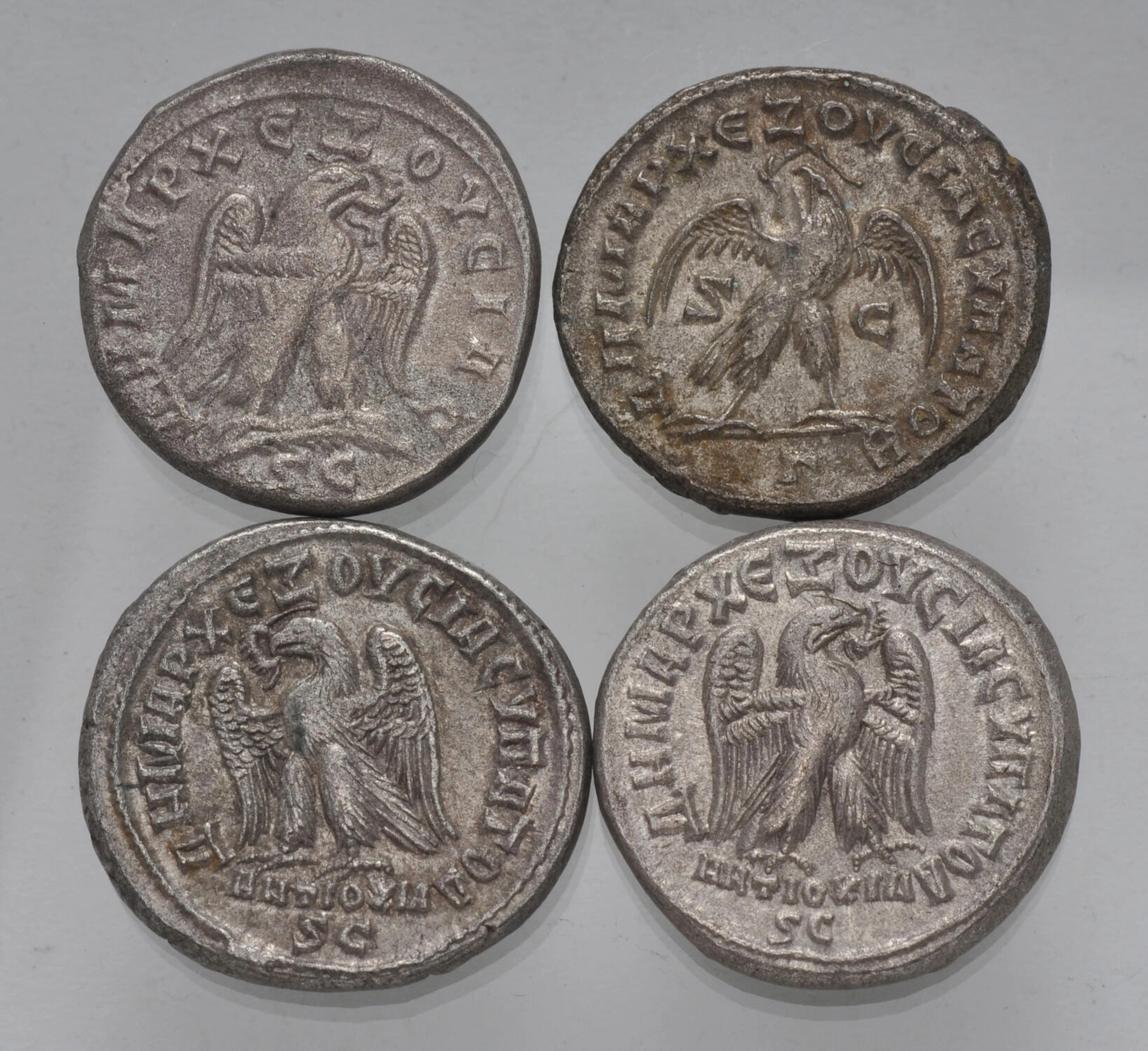 ROMAN. Provincial. Lot of four (4) AR Tetradrachms of Syria, Antioch.