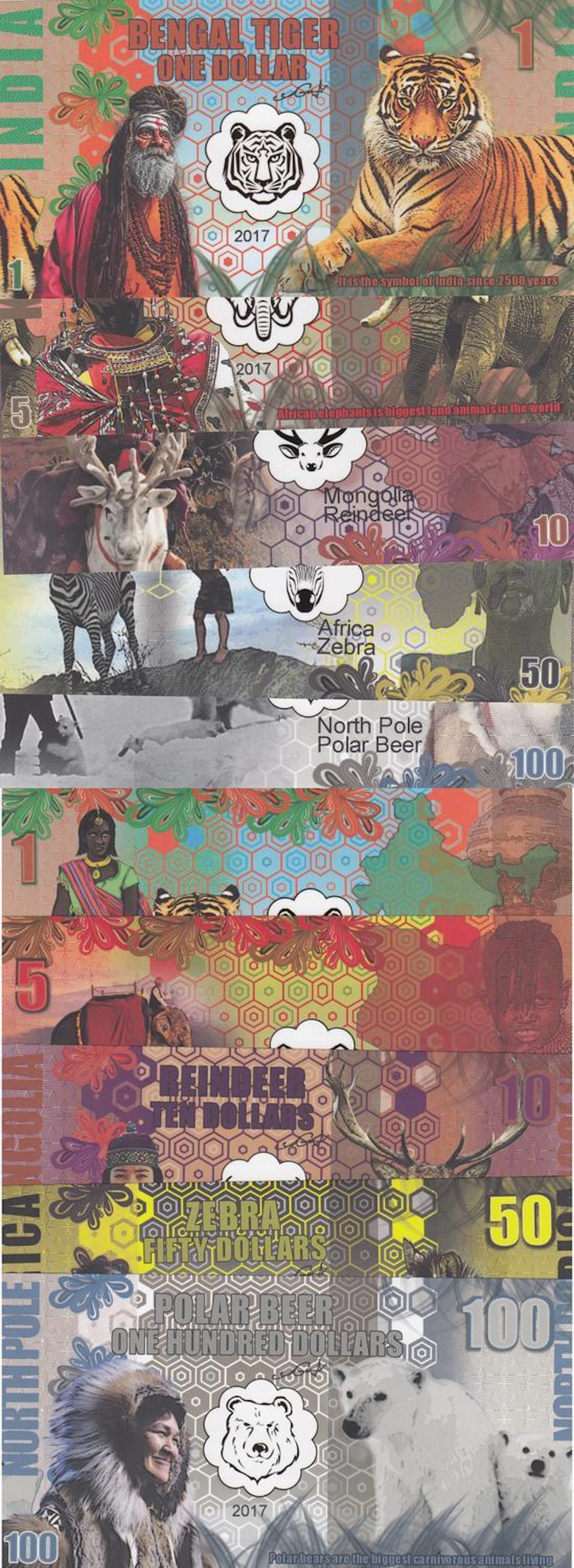 Fantasy banknotes Lot