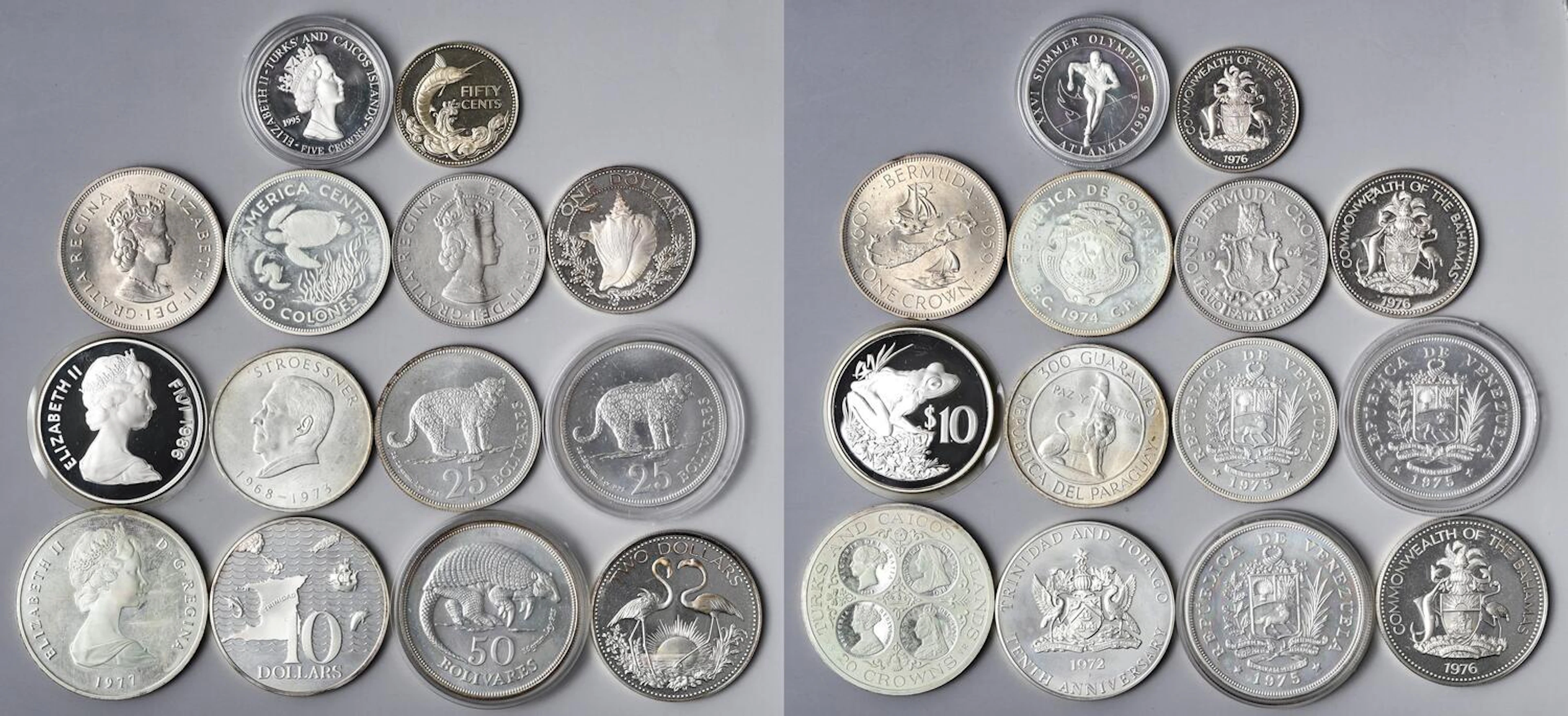 Lot of Middle ＆South American silver coins 中南米の銀貨 /...