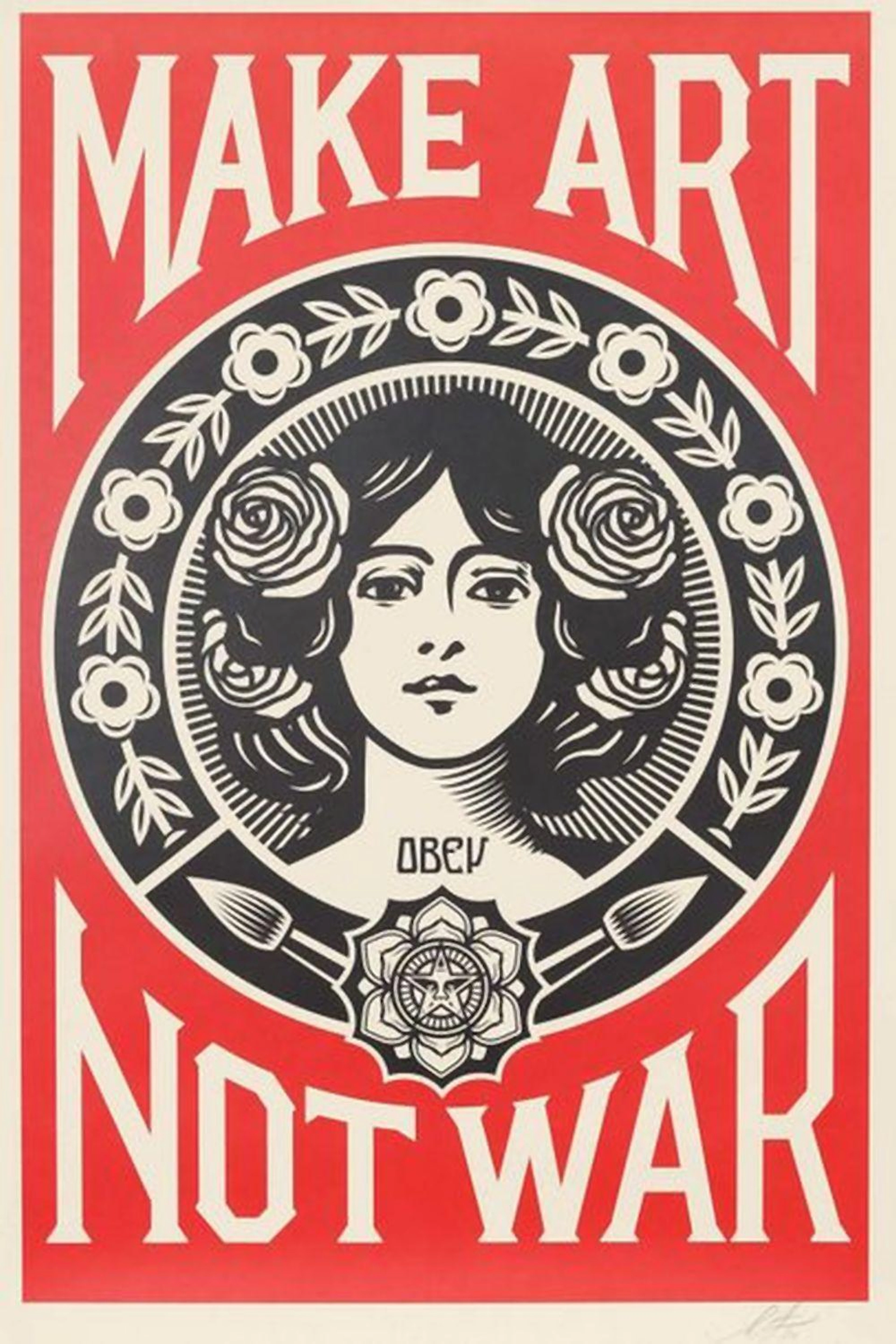 Shepard Fairey (né en 1970) - Make Art Not War