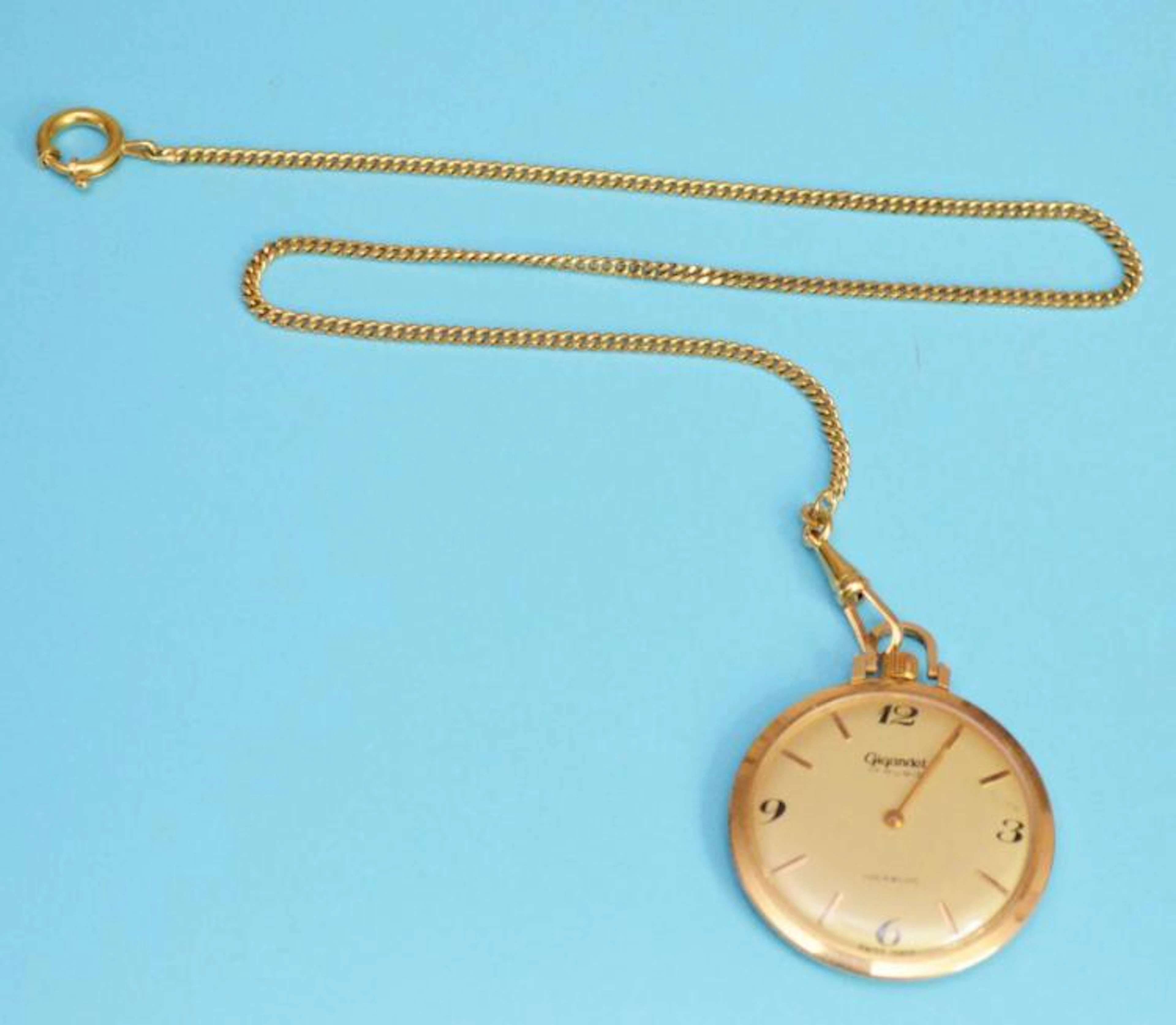 18K Gigandet Pocket Watch & Fob
