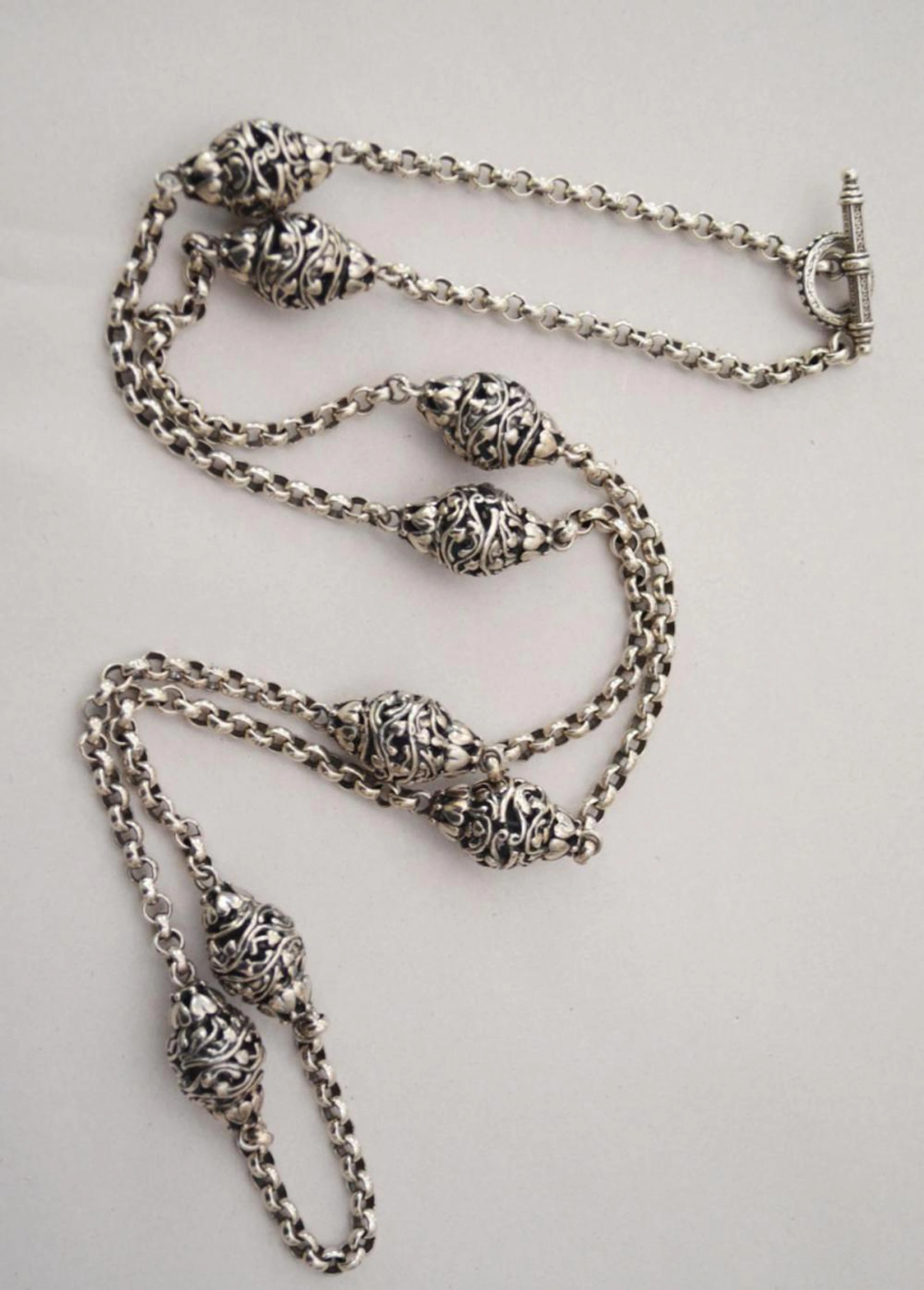 36" Long Konstantino Sterling Necklace