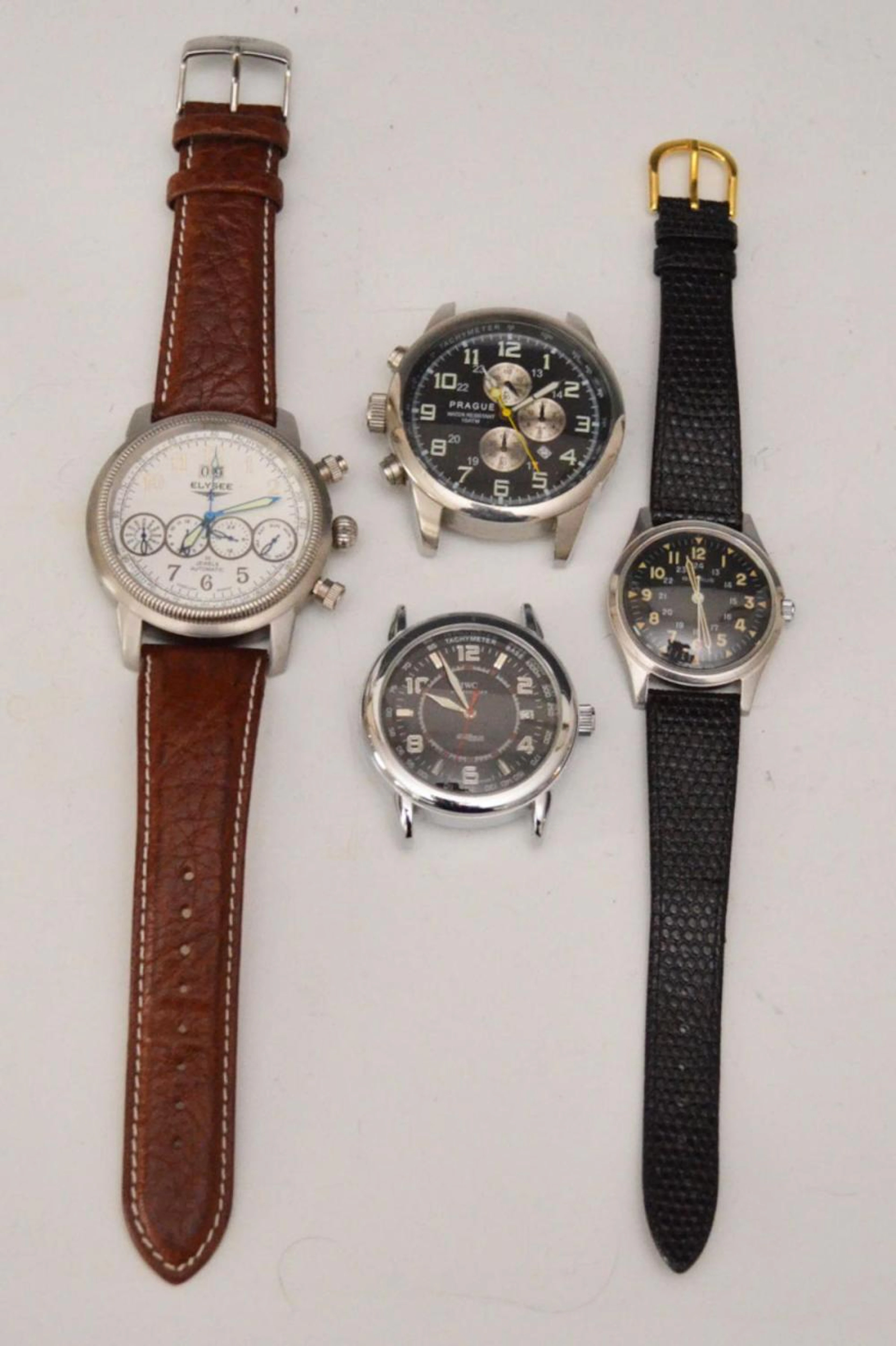 Group of 4 Watches (Elysee, Benrus, Prague)