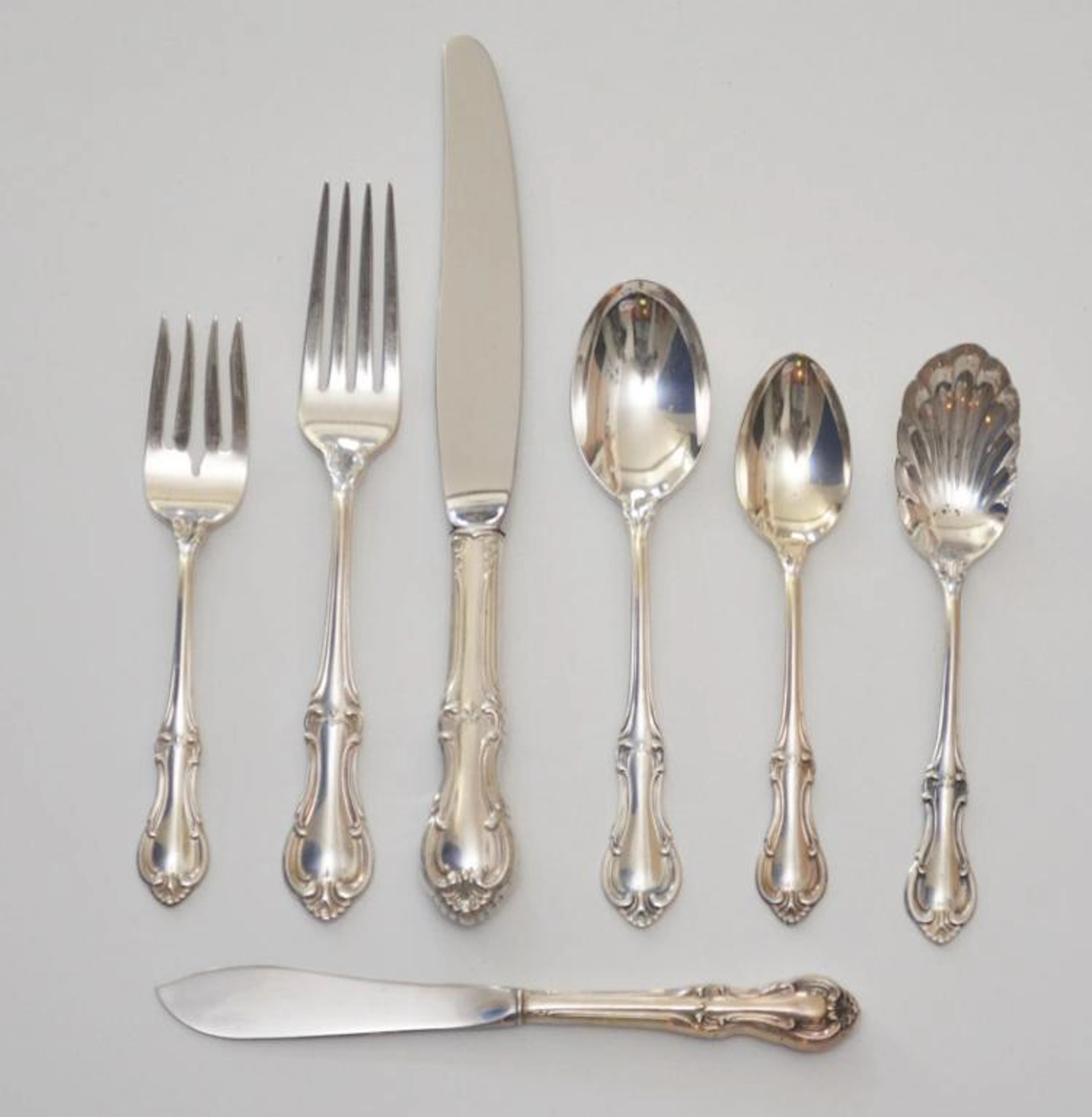 37 pcs of International Joan of Arc Sterling Silver Flatware