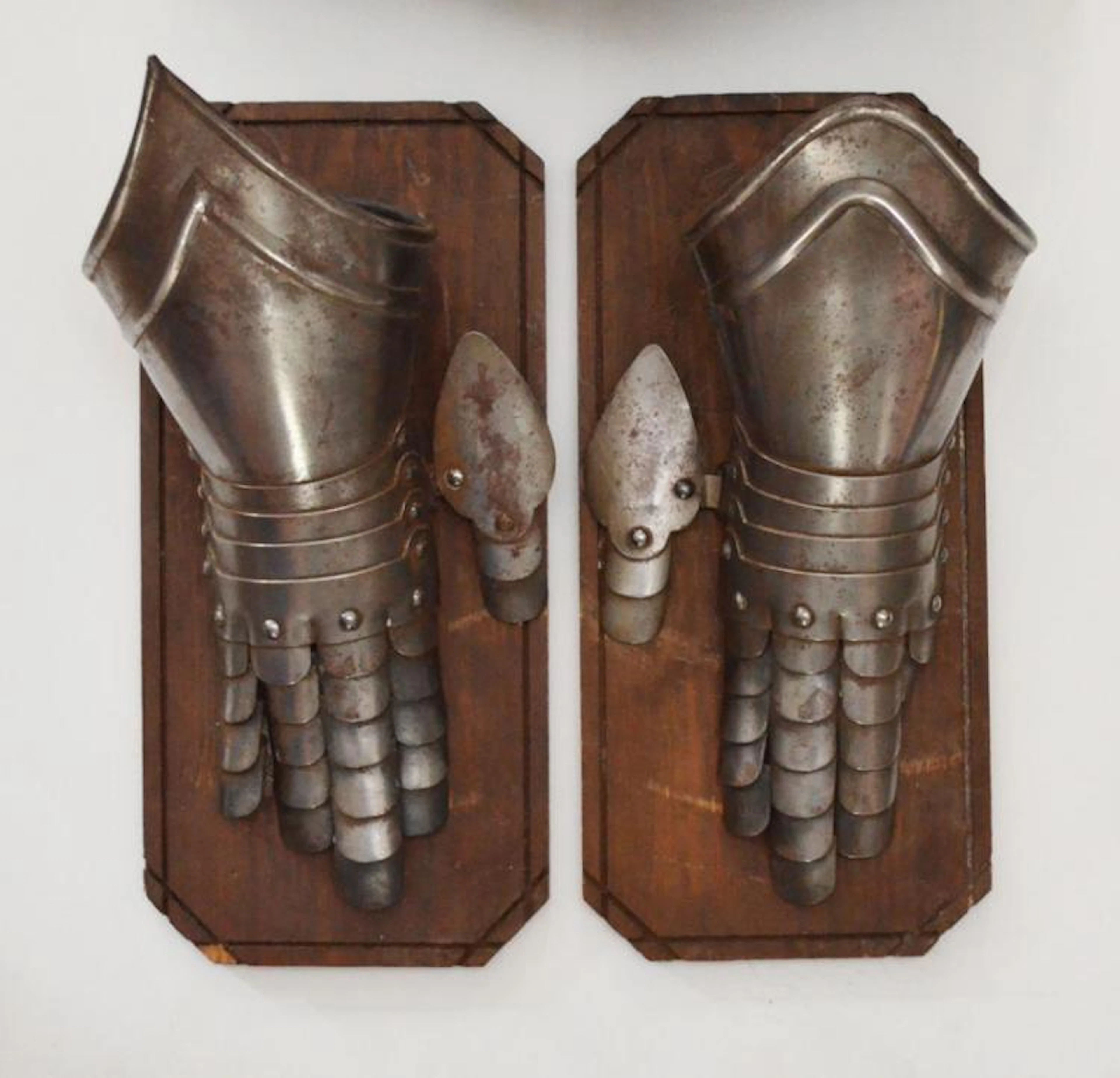 Pair of Antique Knight Armor Gauntlet Gloves