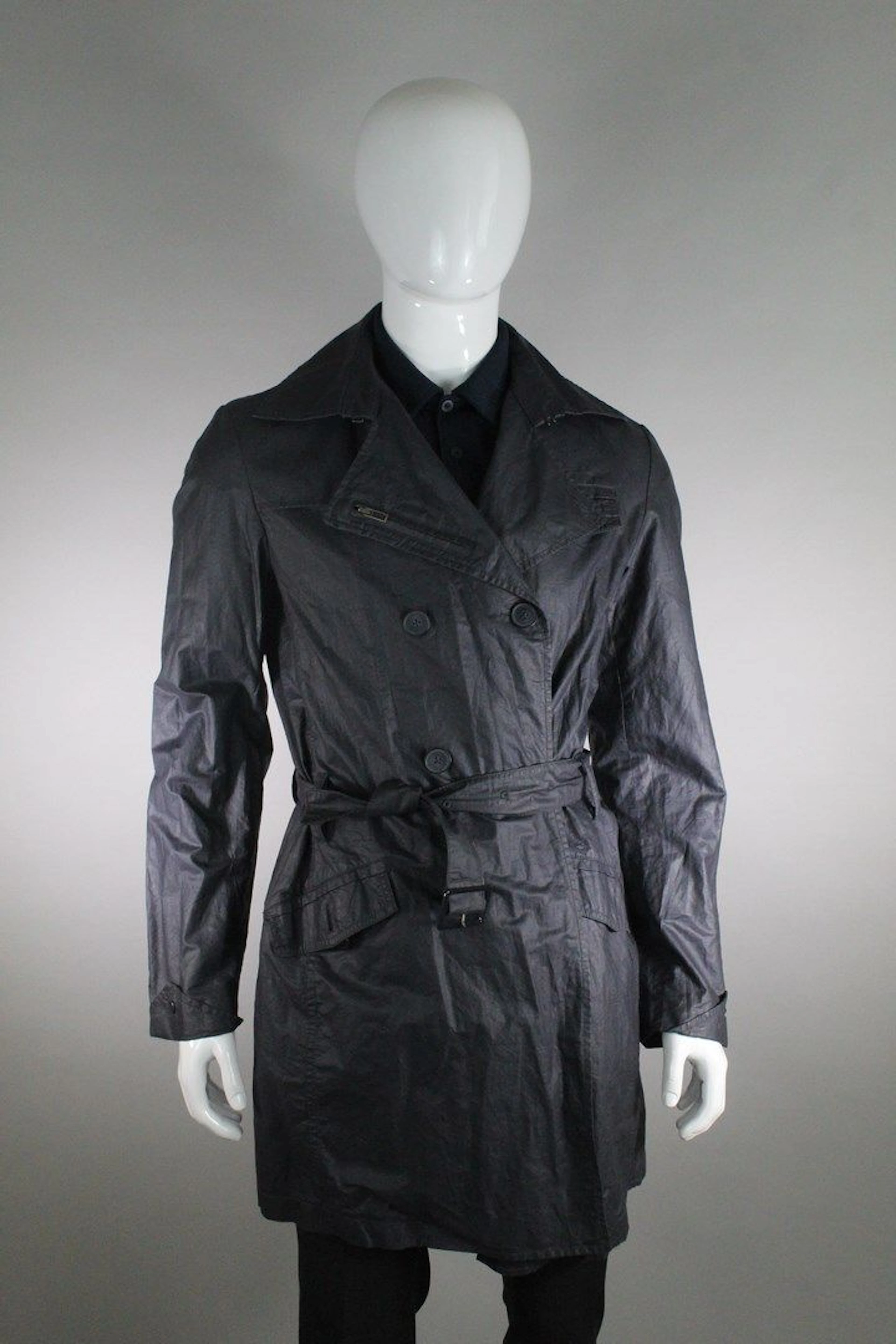 SISLEY Trencoat en toile enduite bleu... - Lot 459 - Rossini