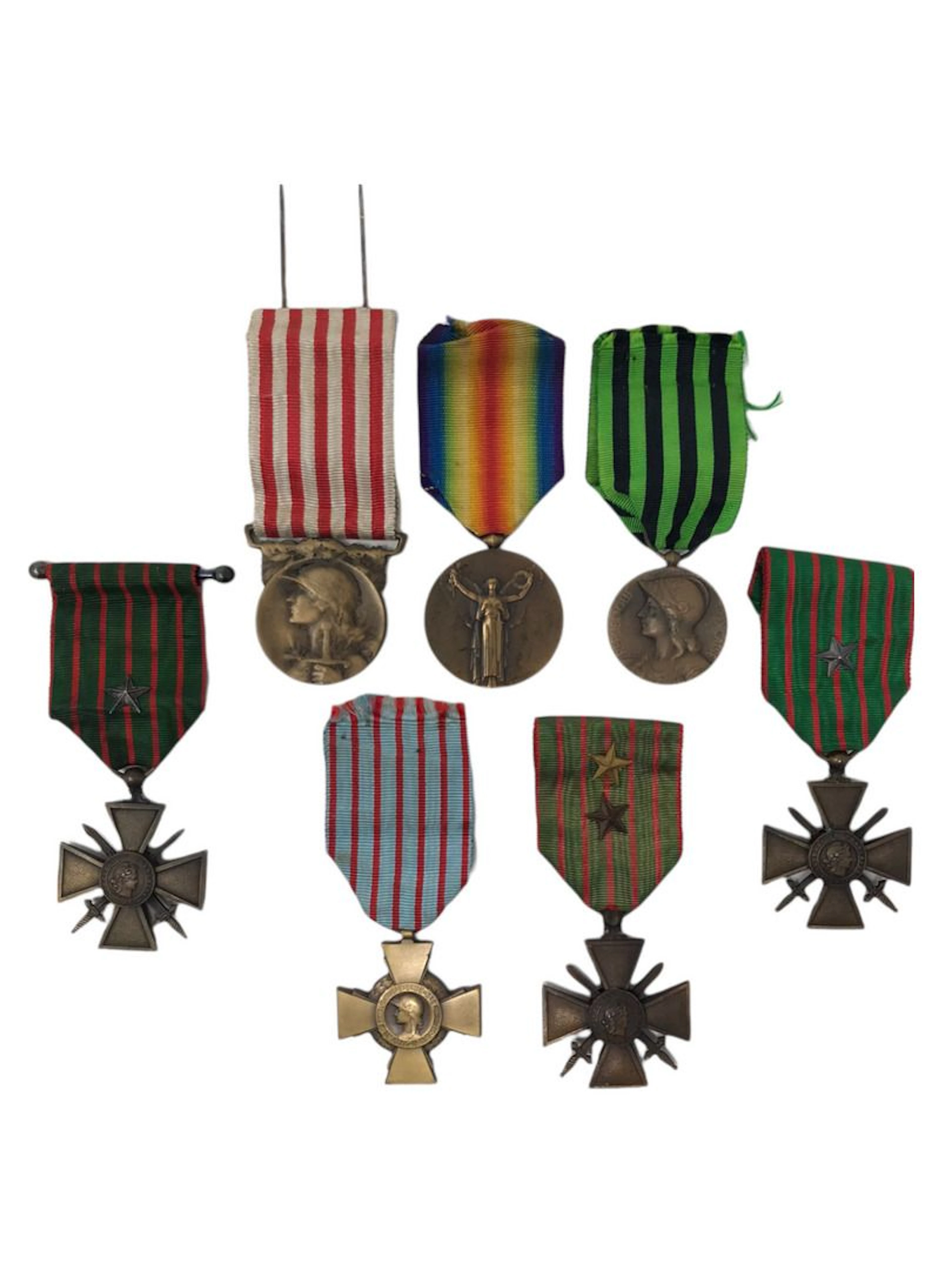 Sept médailles militaires Première Guerre... - Lot 71 - Rossini