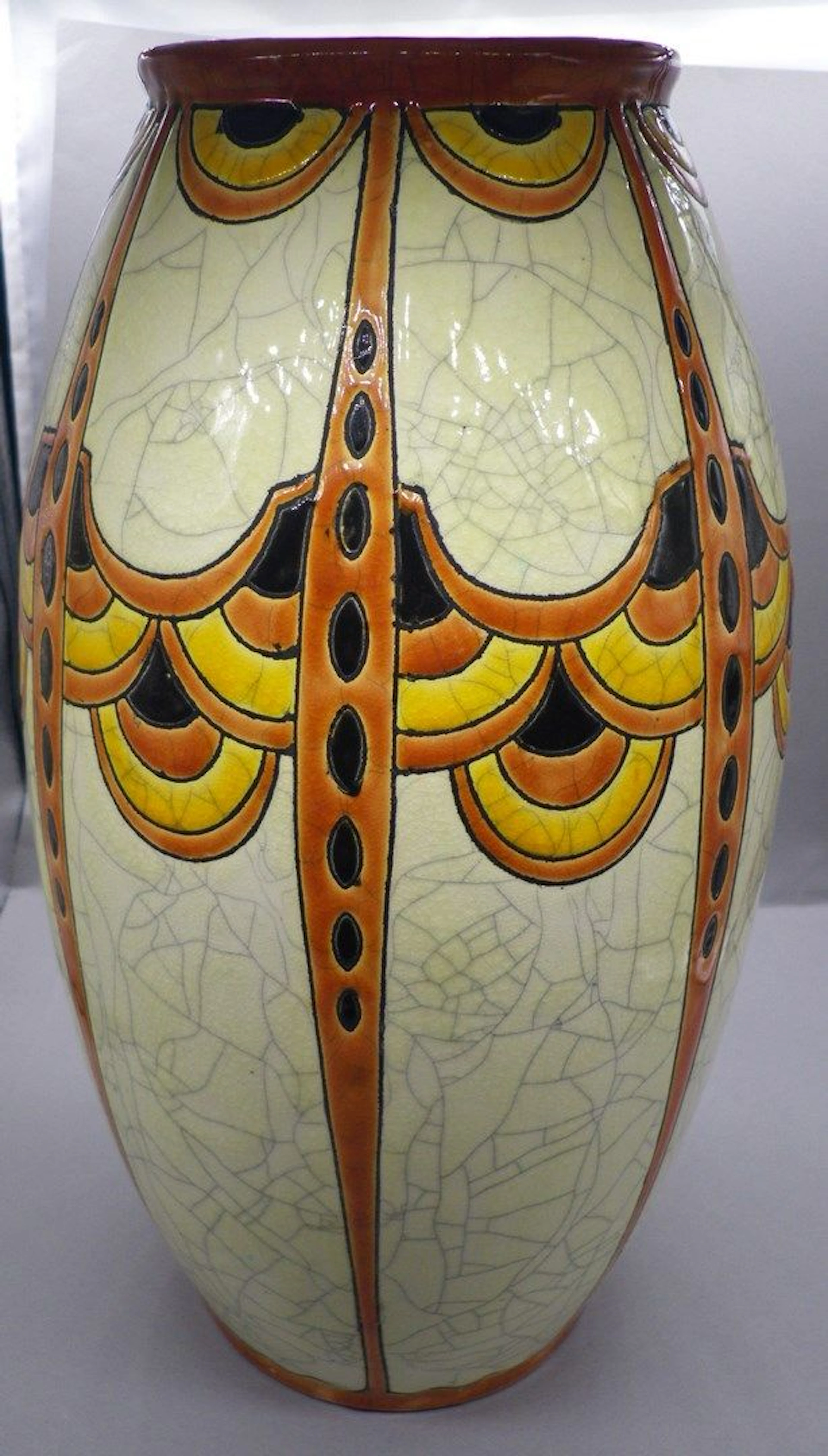 BOCH La Louvière Vase balustre en faïence... - Lot 124 - Rossini