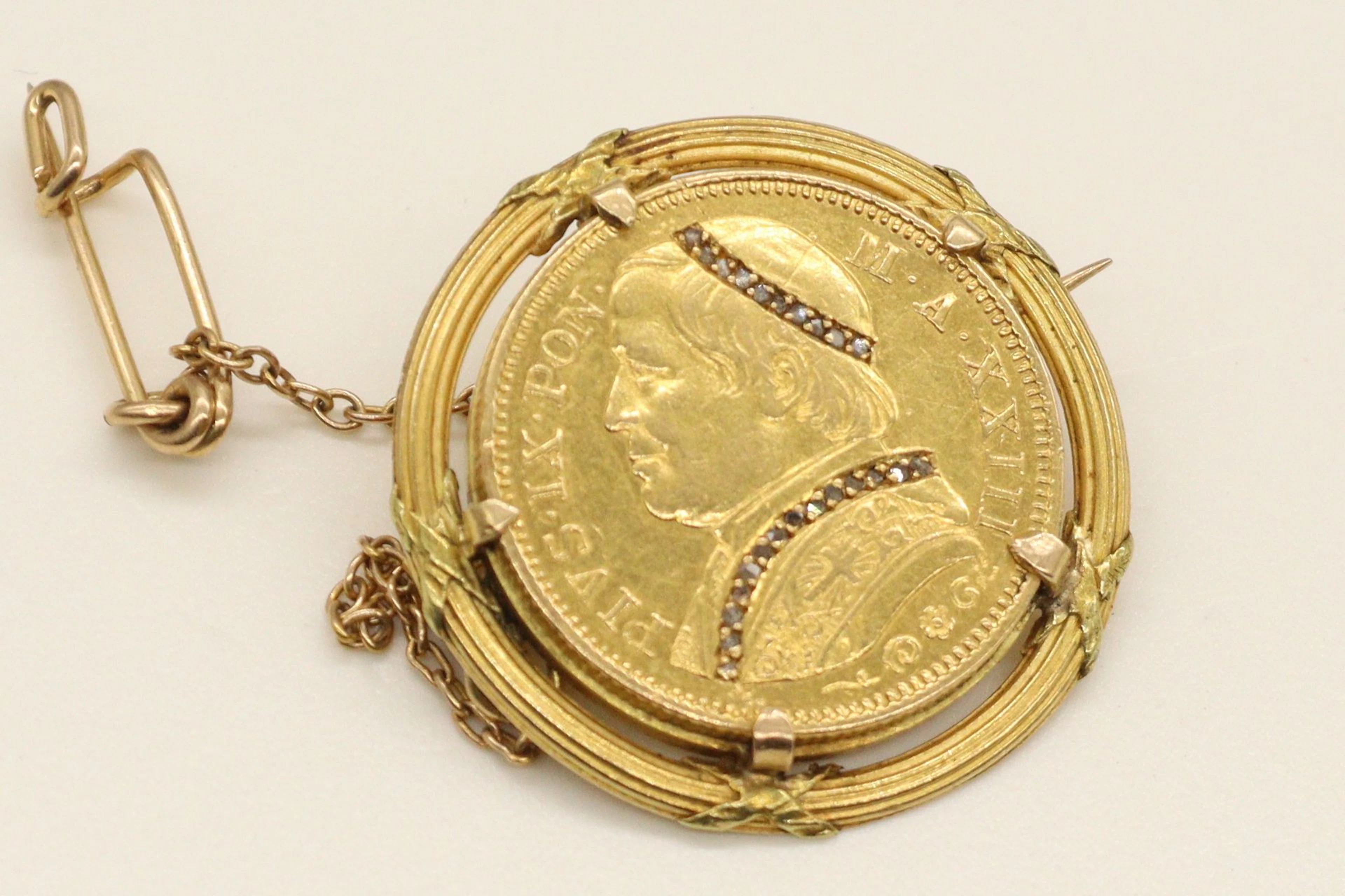 Pièce en or de 20 lires Vatican Pie IX (1868)... - Lot 154 - Rossini
