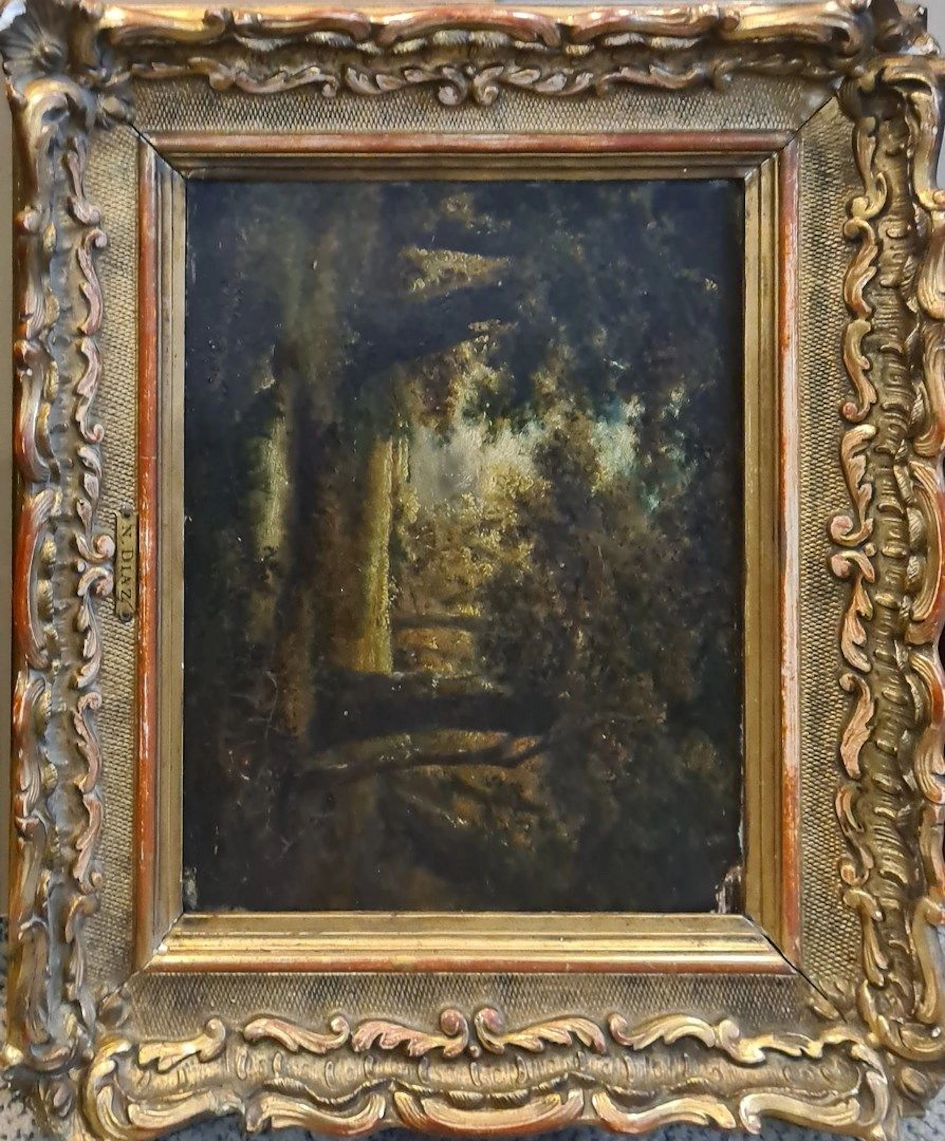 ECOLE DE BARBIZON Sous bois Huile sur... - Lot 191 - Rossini