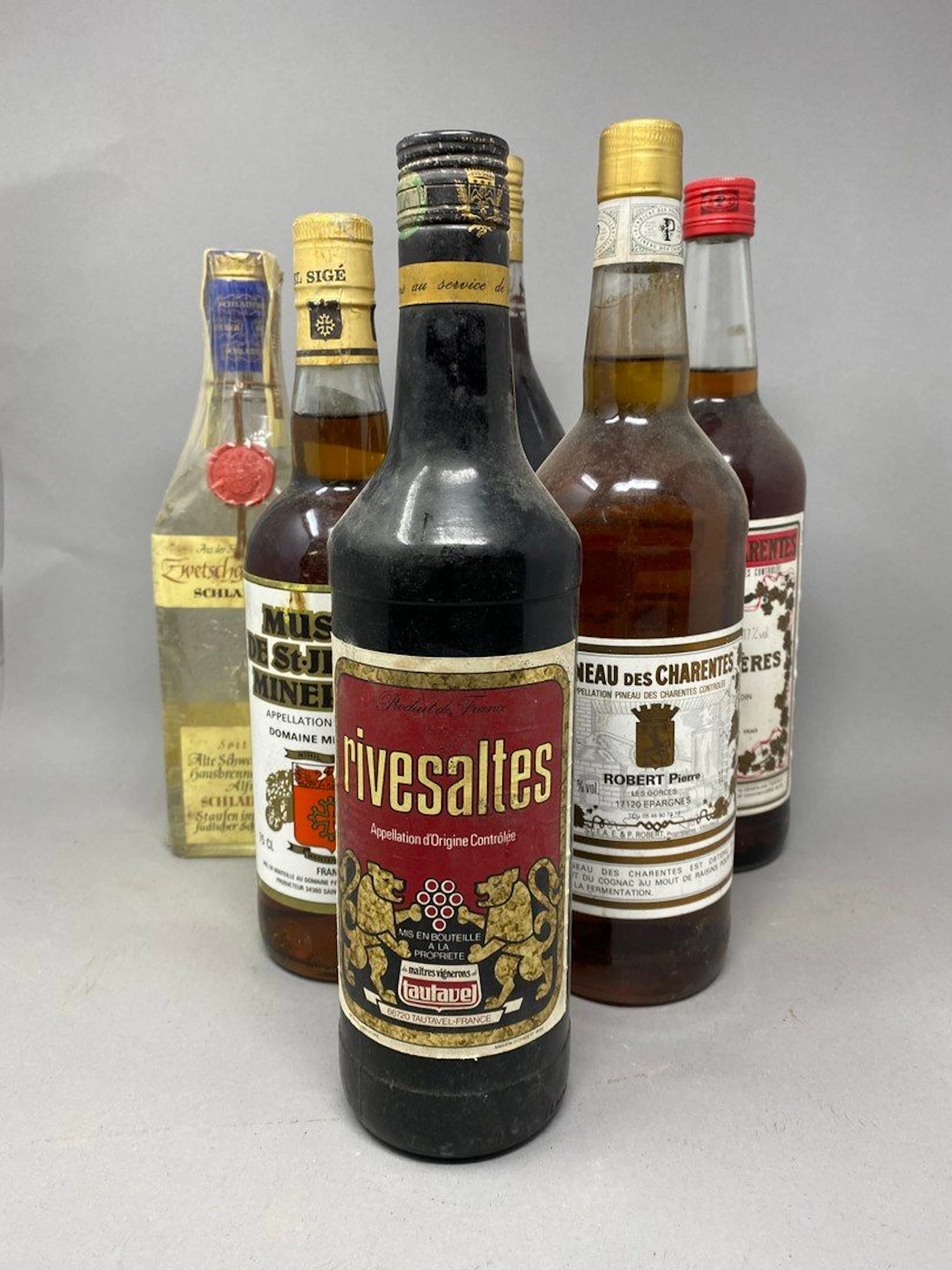 6 bouteilles de VINS CUITS & ALCOOL : - Pineau... - Lot 42 - Rossini