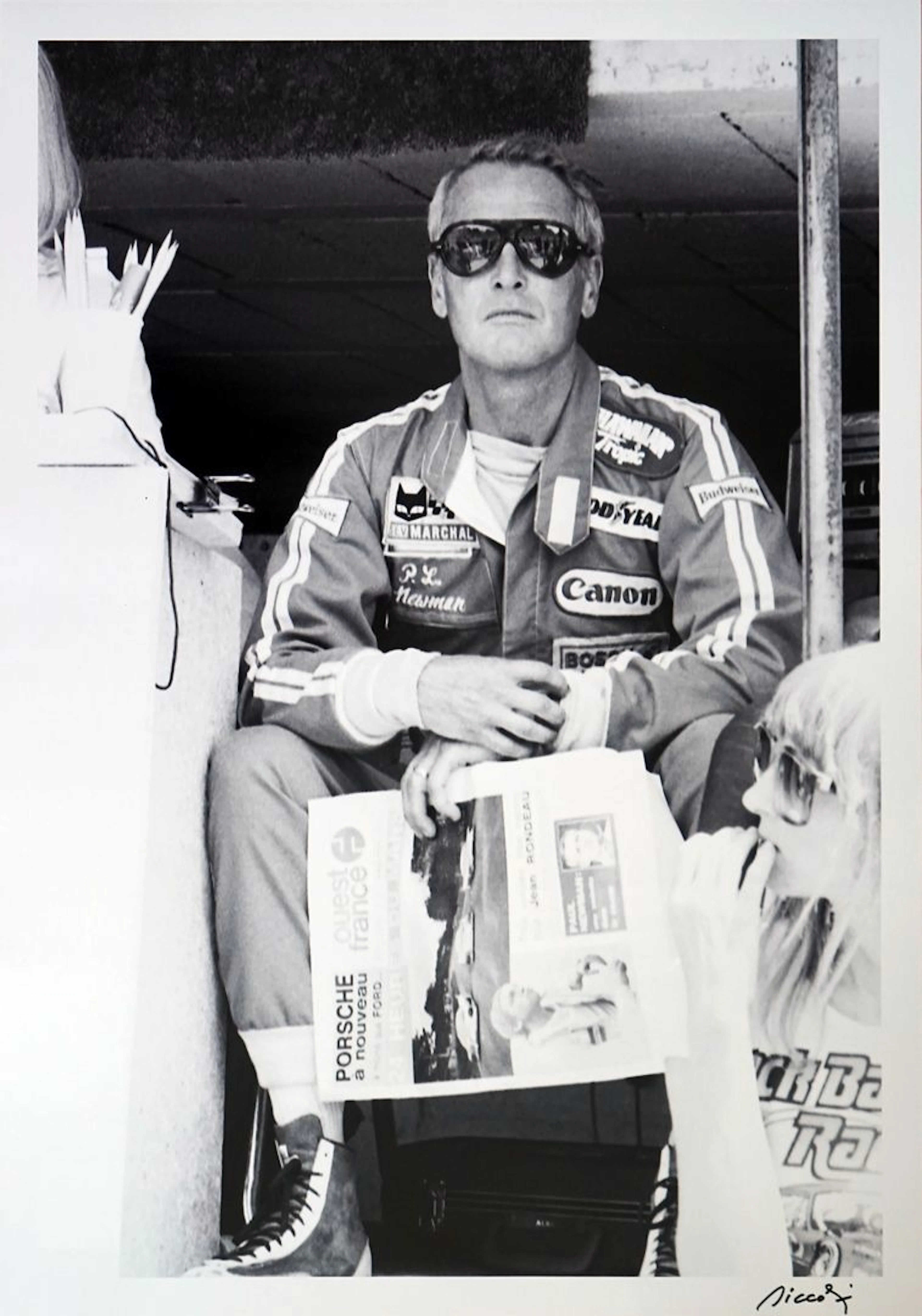 Paul Newman 24H du Mans 1979 tirage sur... - Lot 341 - Rossini