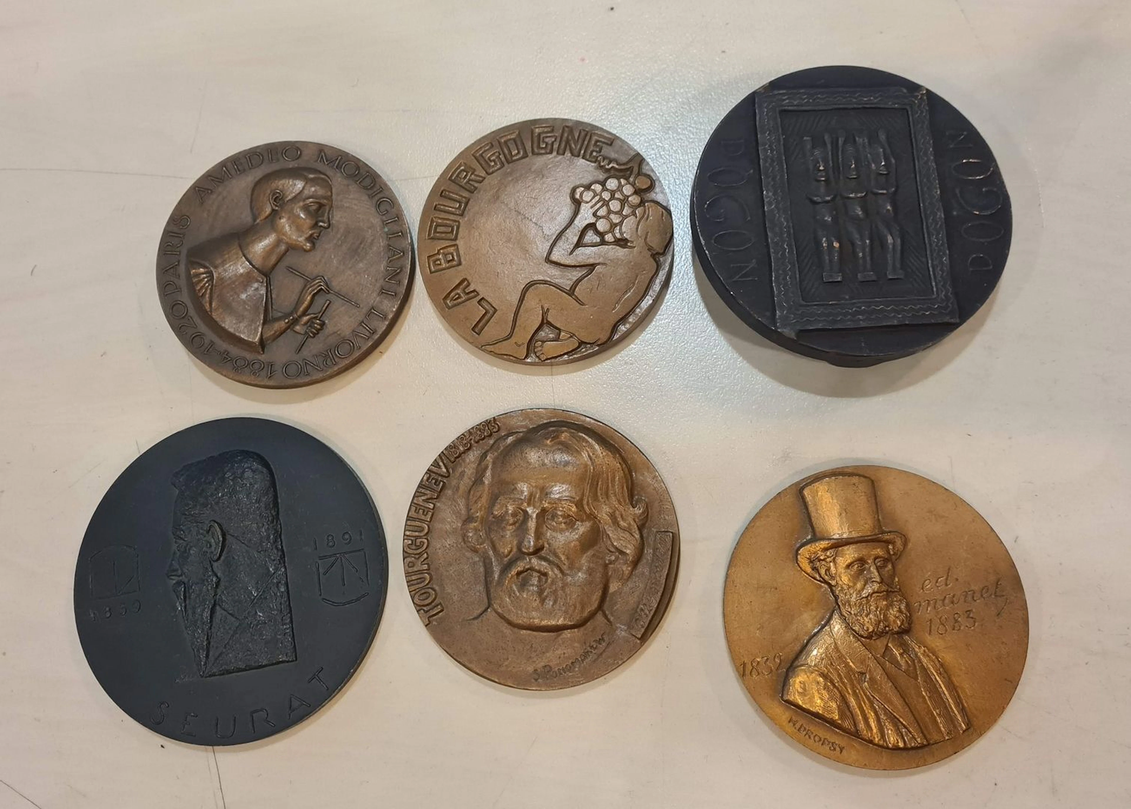 Lot de 6 médailles : LVM Amedeo Modigliani,... - Lot 604 - Rossini