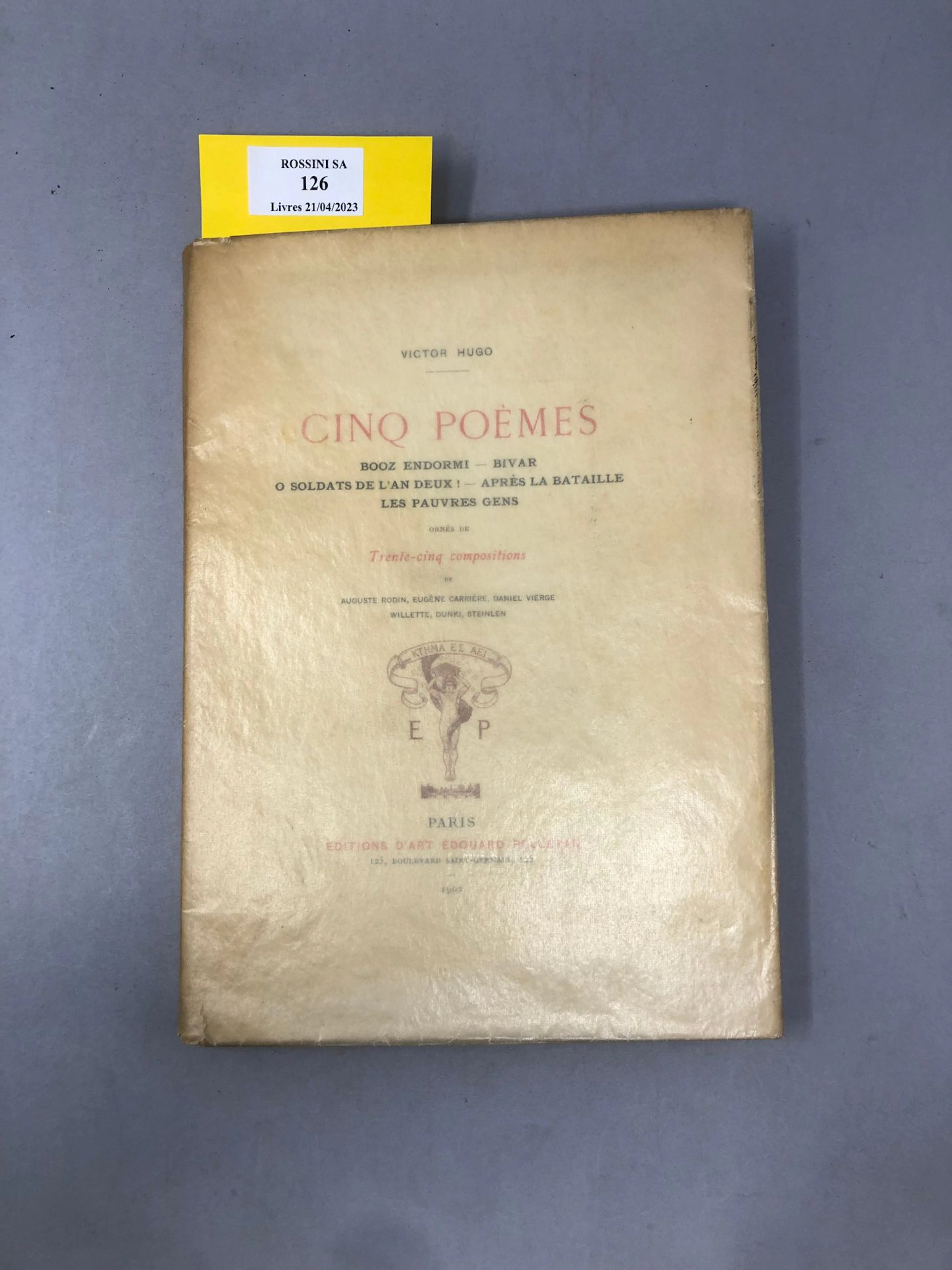 HUGO Victor Cinq poèmes, ornés de trente-cinq... - Lot 126 - Rossini