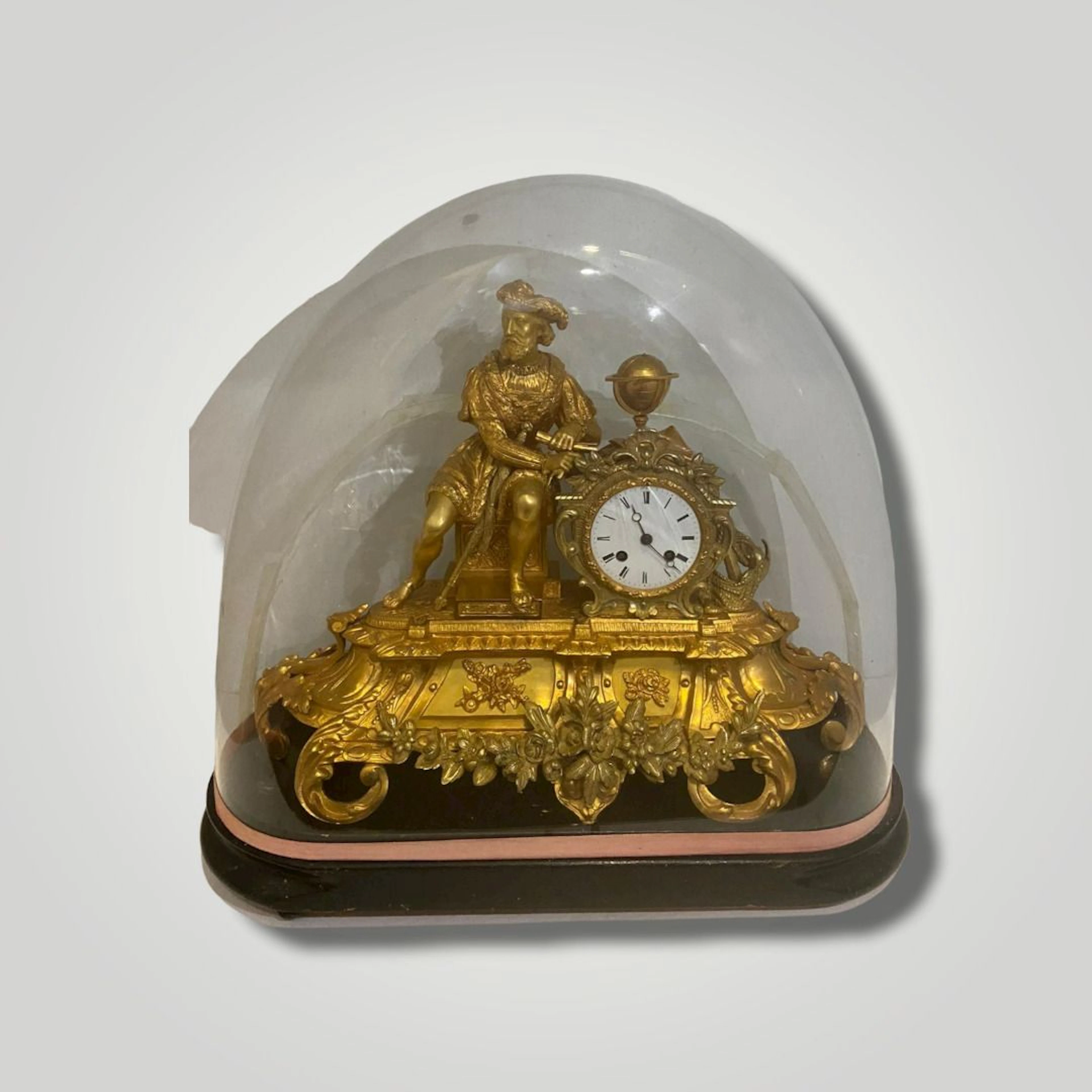 Garniture de cheminée : Pendule en bronze... - Lot 510 - Rossini
