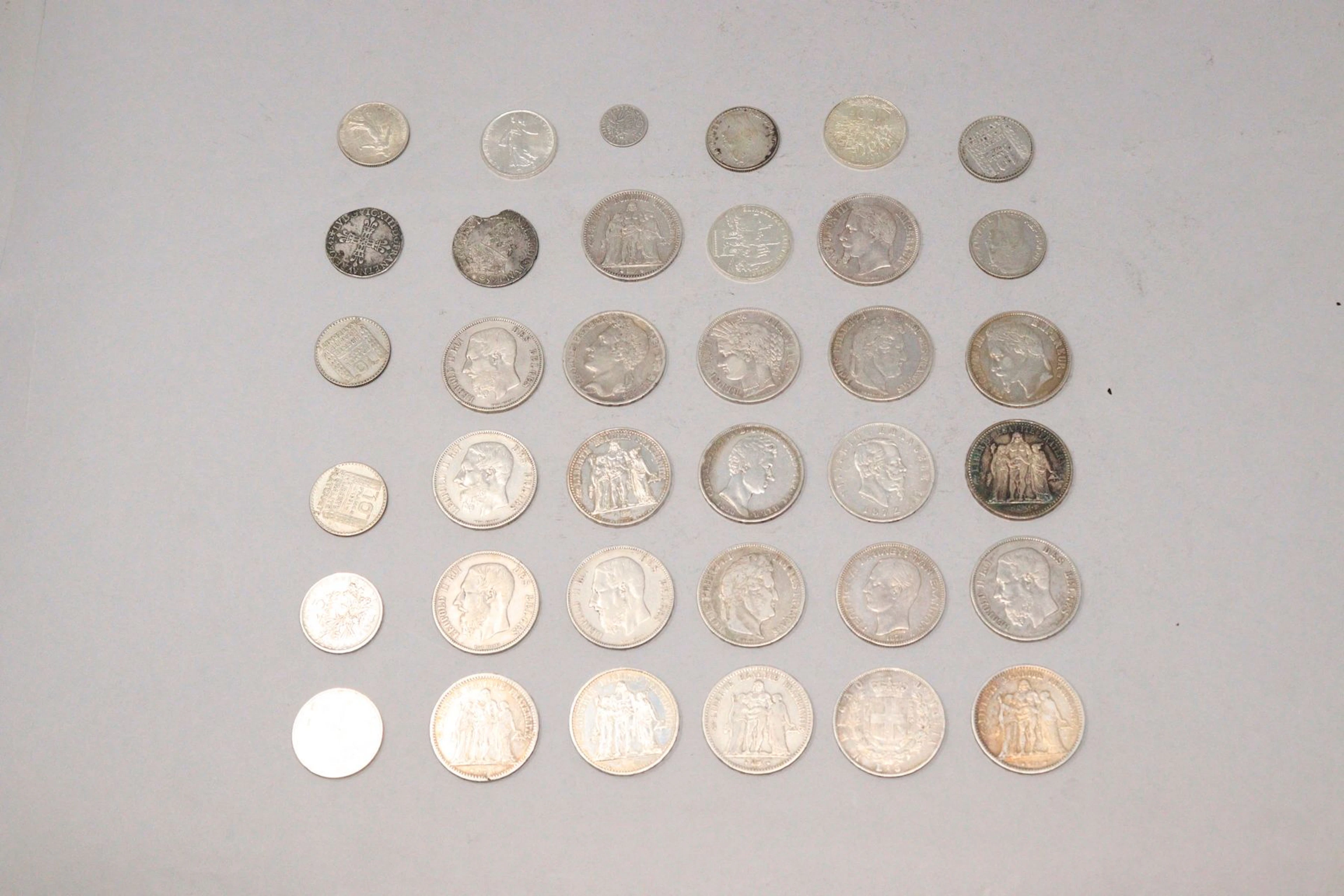 Lot de monnaies en argent comprenant : -... - Lot 106 - Rossini