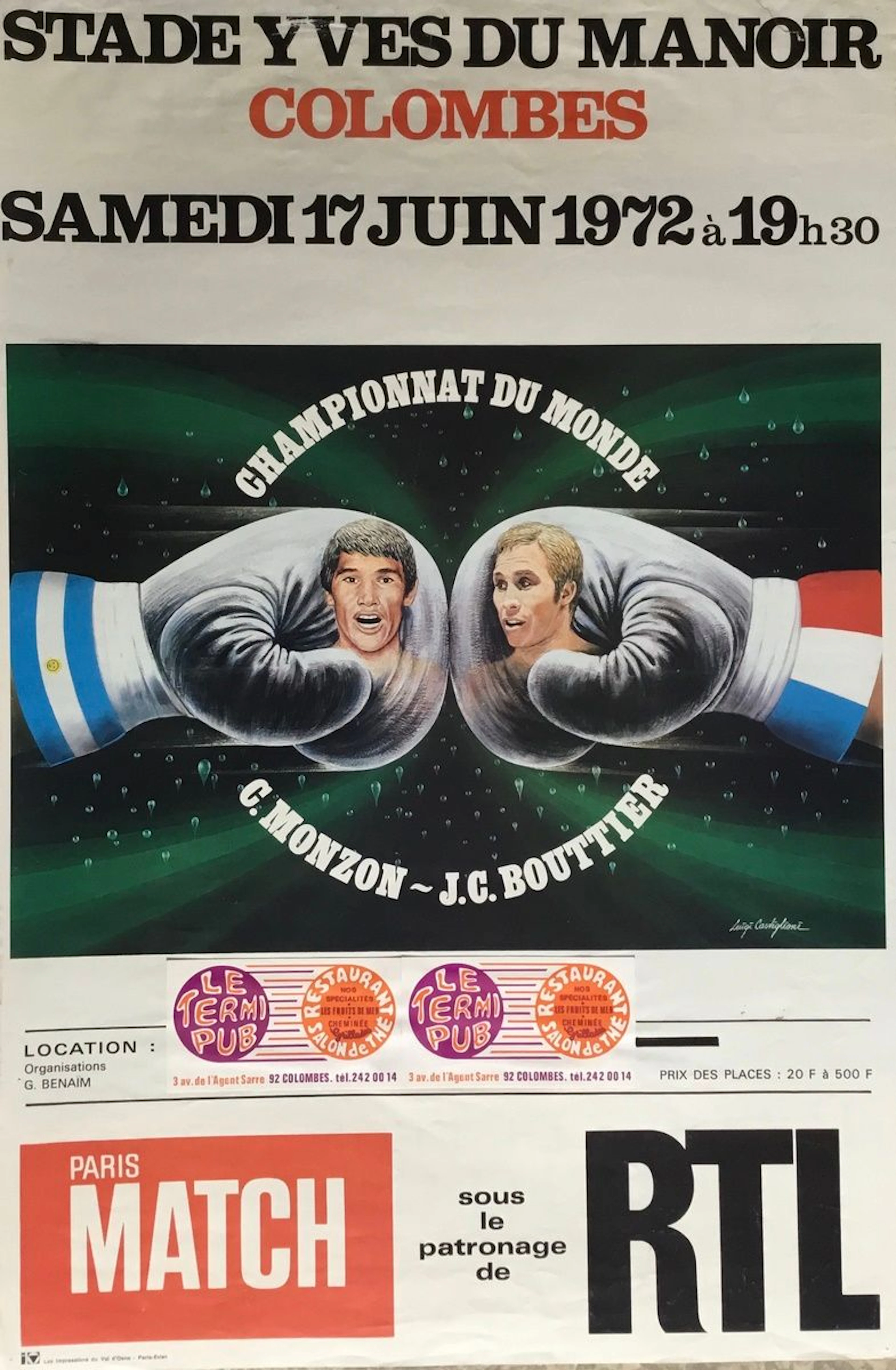SPORT BOXE Affiche originale championnat... - Lot 486 - Rossini