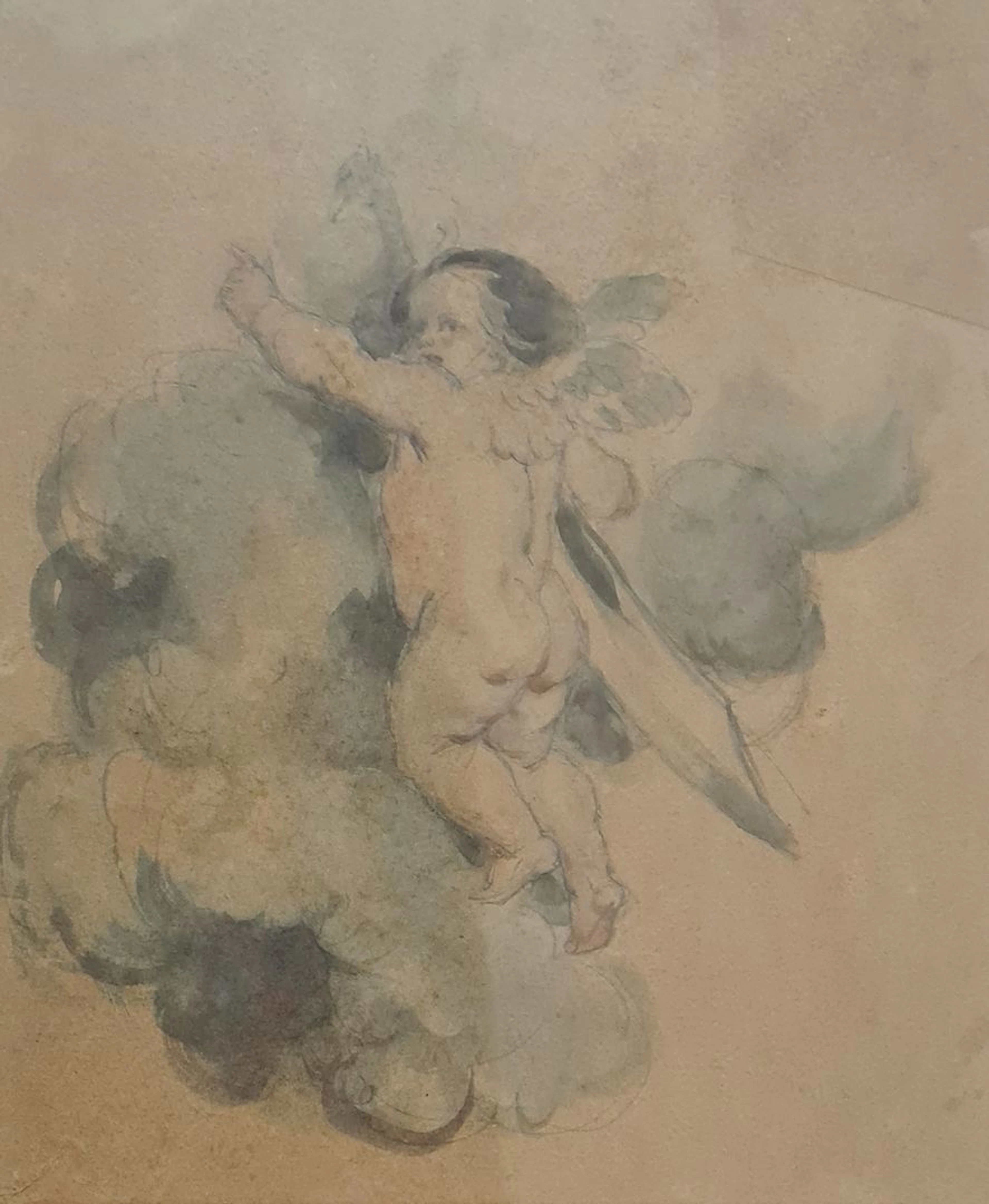 FRAGONARD Théophile, attribué à Amour Aquarelle... - Lot 219 - Rossini