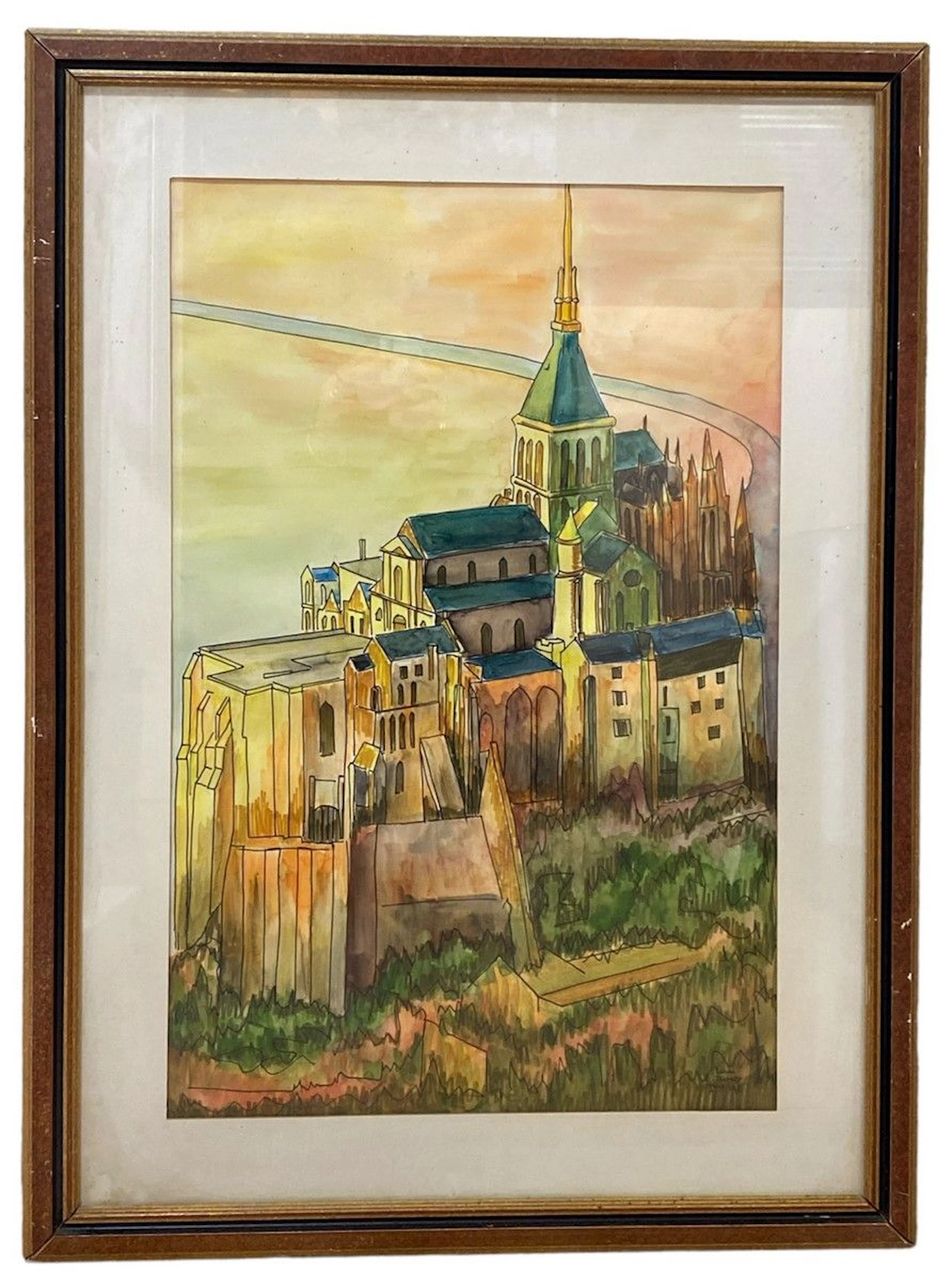 Lot de sept peintures et aquarelles diverses.... - Lot 135 - Rossini