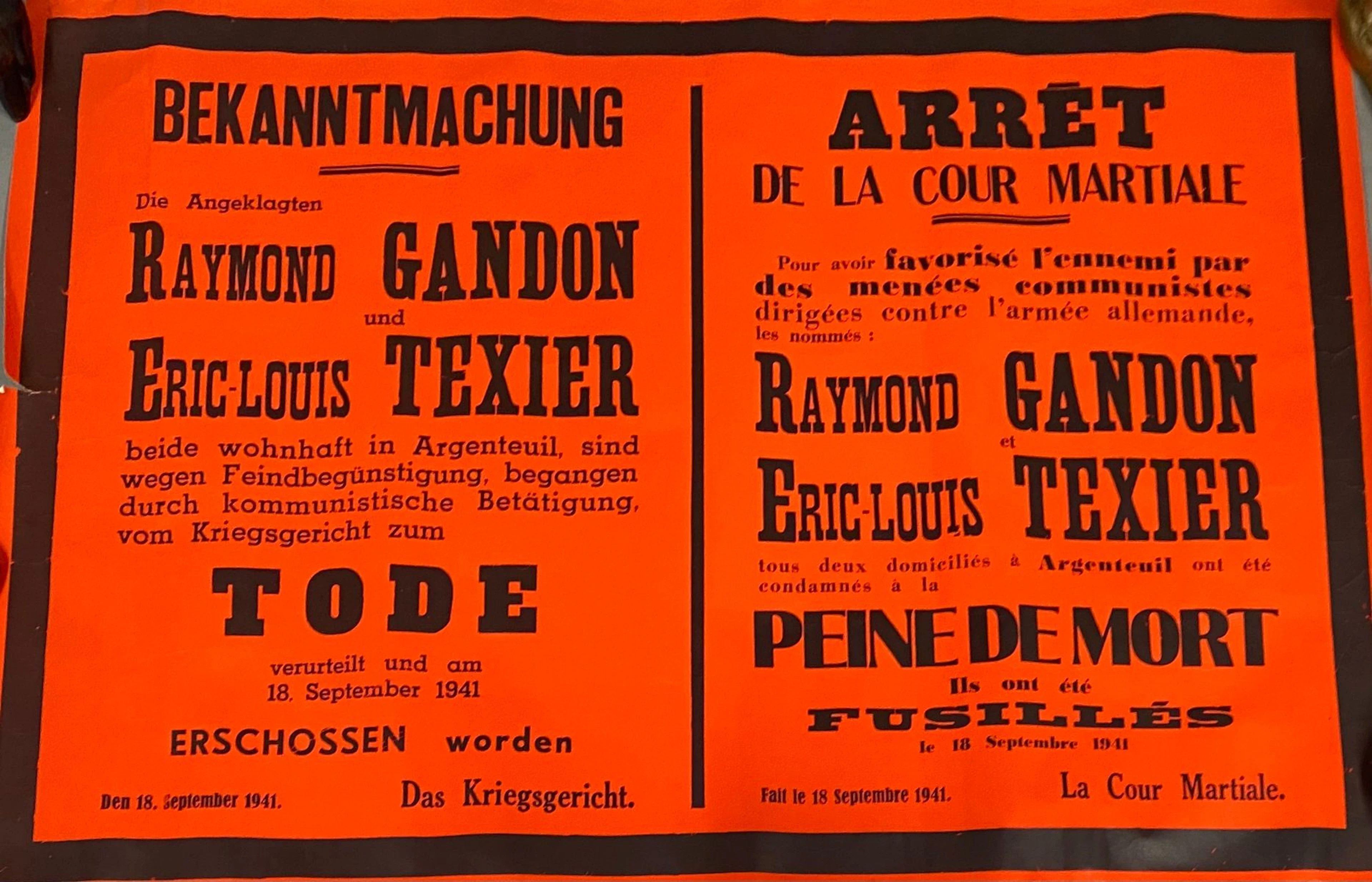 WW2 - Deux placards bilingues allemand/français... - Lot 102 - Rossini