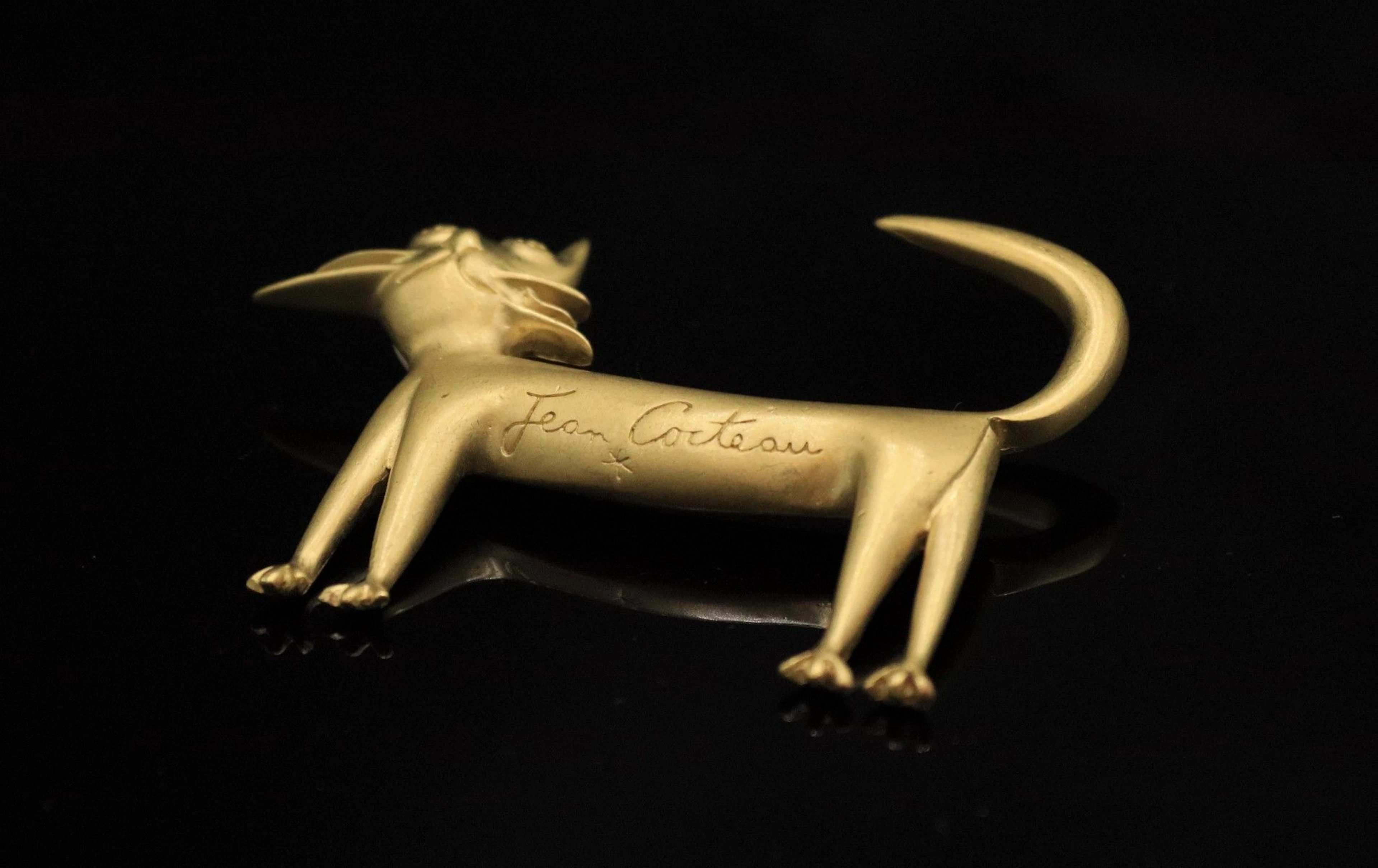 JEAN COCTEAU 1997 Broche "chat" en métal... - Lot 279 - Rossini