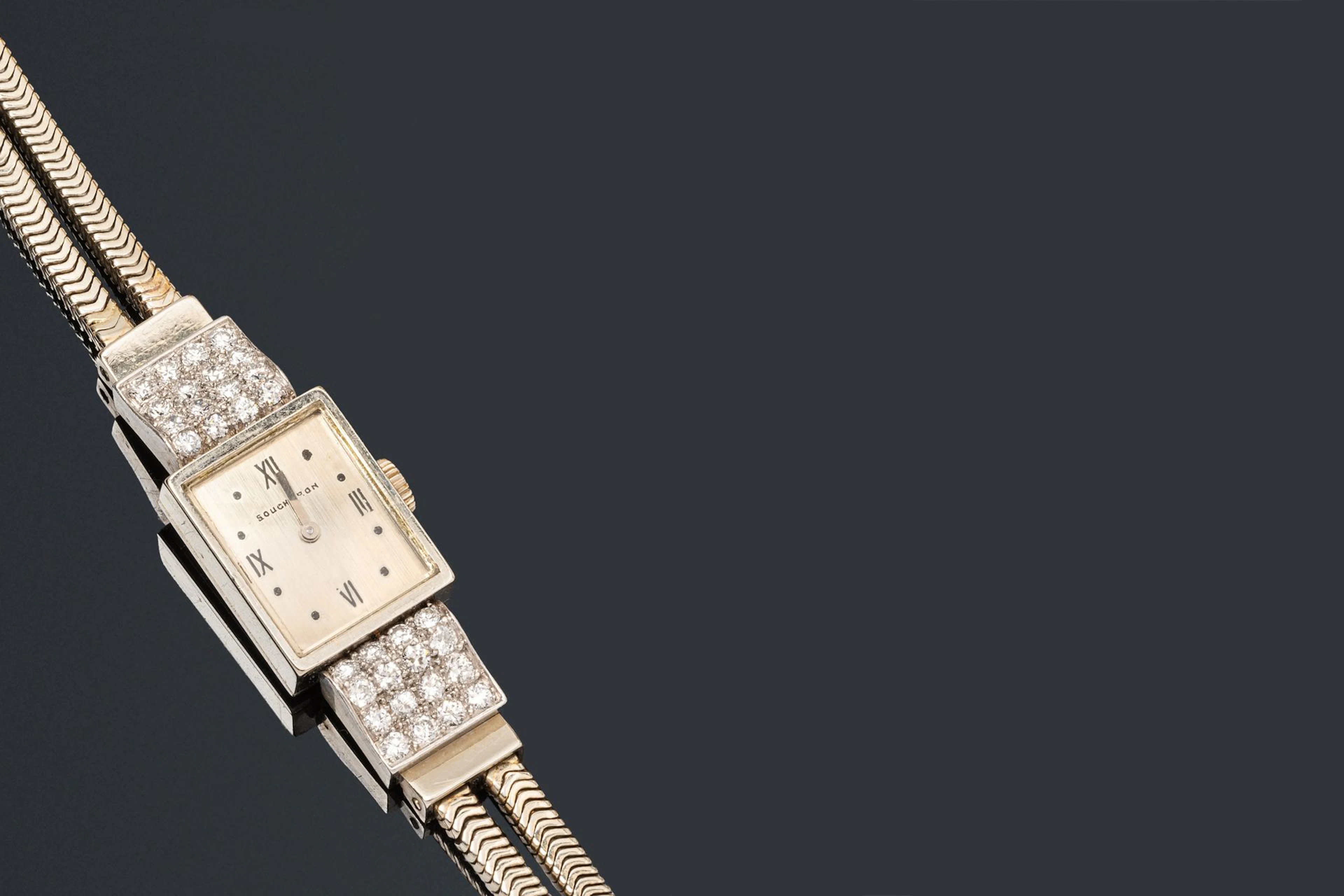 BOUCHERON Montre de dame en or gris 18K (750),... - Lot 168 - Rossini
