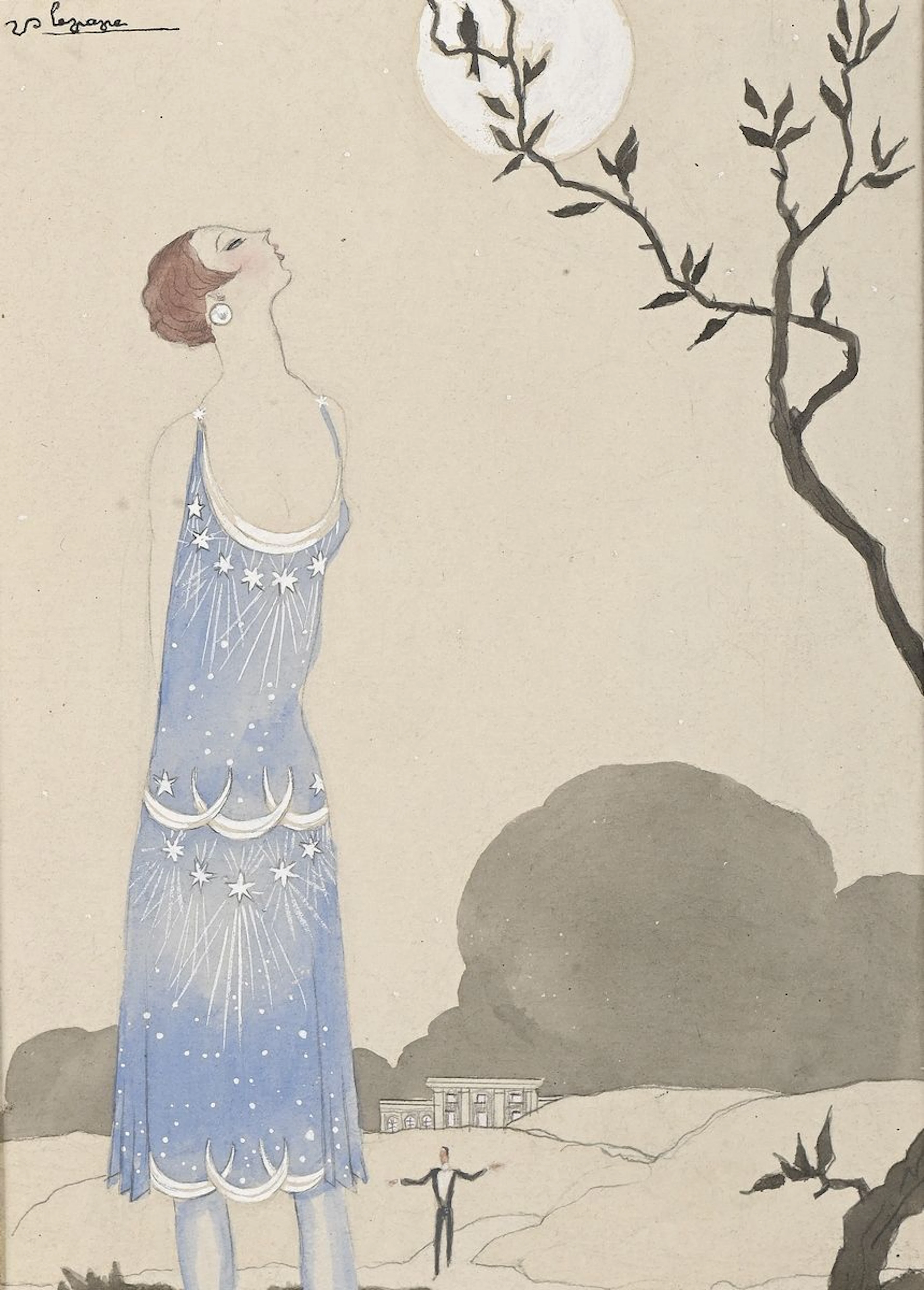 LEPAPE Georges, 1887-1971 Clair de Lune gouache... - Lot 85 - Rossini