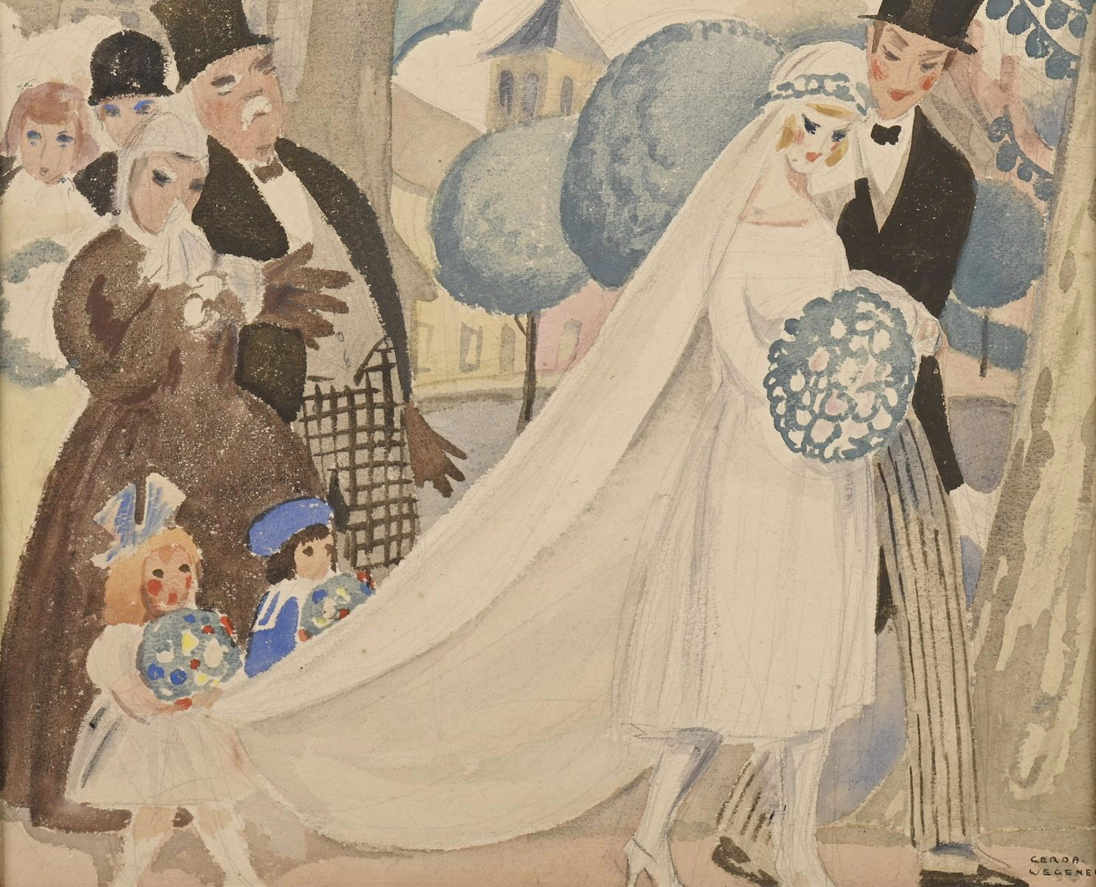 WEGENER Gerda, 1885-1940 Mariage en ville gouache... - Lot 93 - Rossini