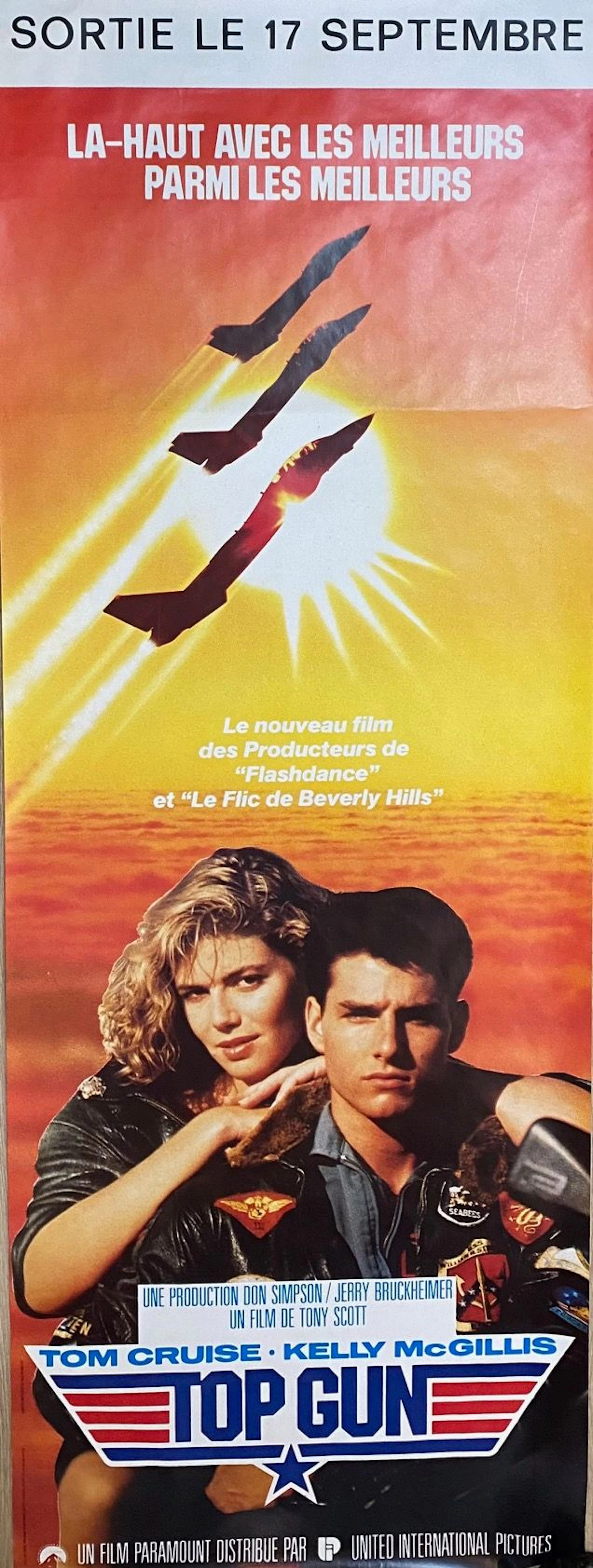 TOP GUN Affiche du film, sorti en 1982, produit... - Lot 282 - Rossini