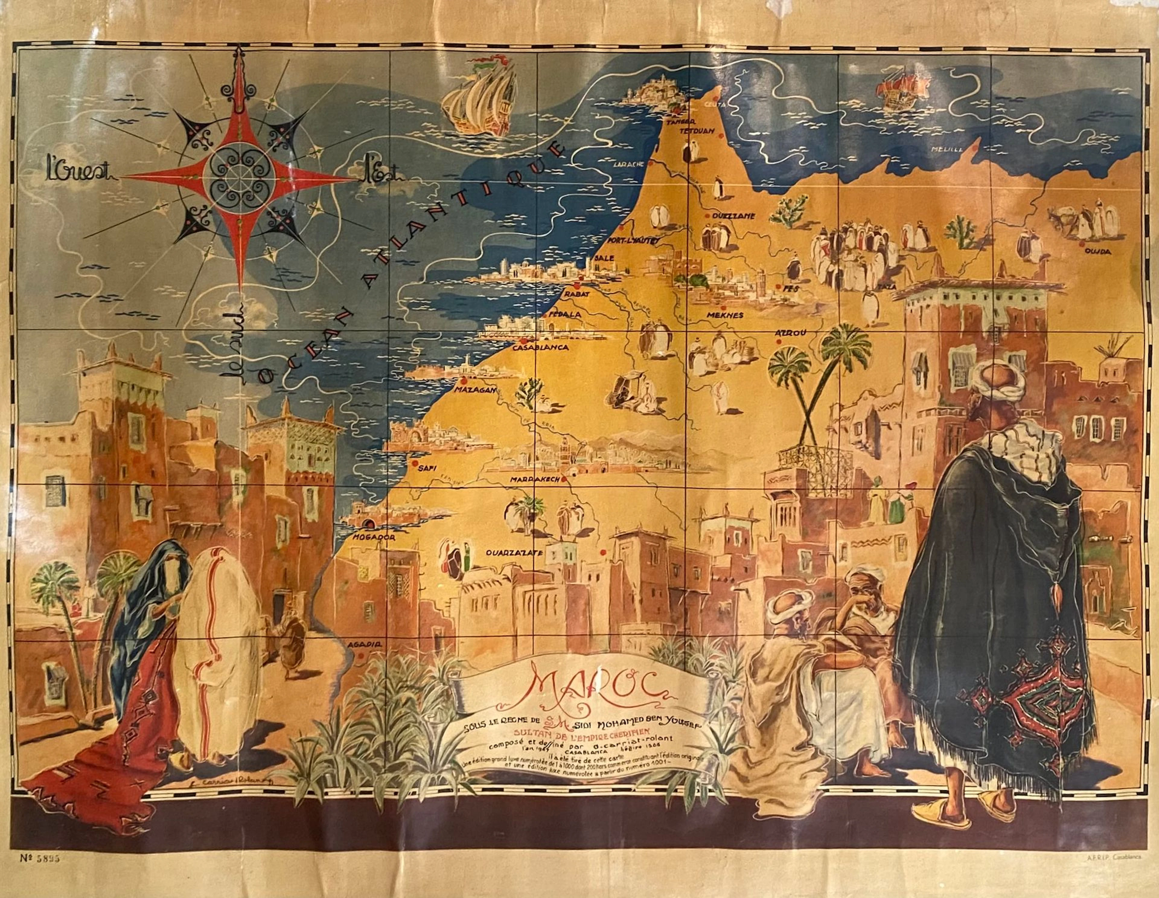 MAROC Affiche entoilée d'ap. Gabriel CARRIAT-ROLANT... - Lot 390 - Rossini