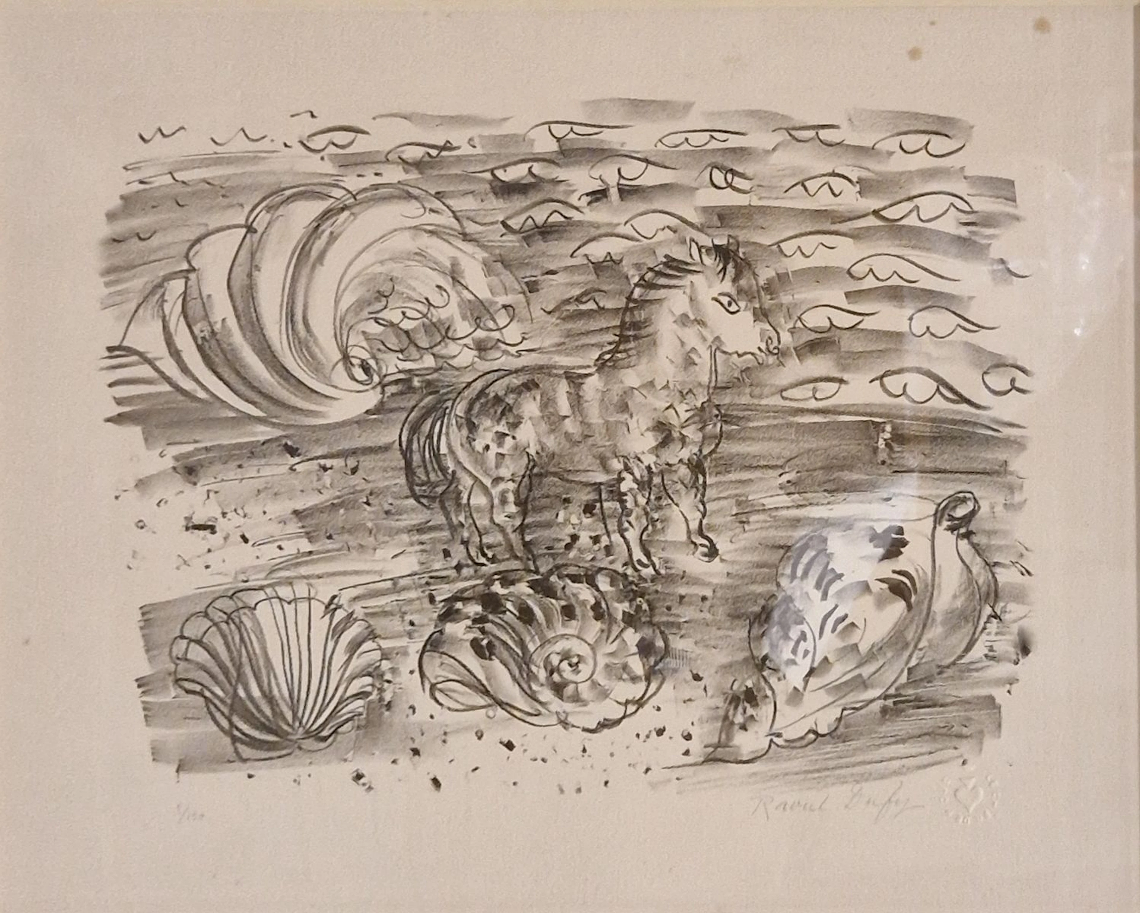 DUFY Raoul (1877-1953) Petit cheval marin Lithographie... - Lot 34 - Rossini