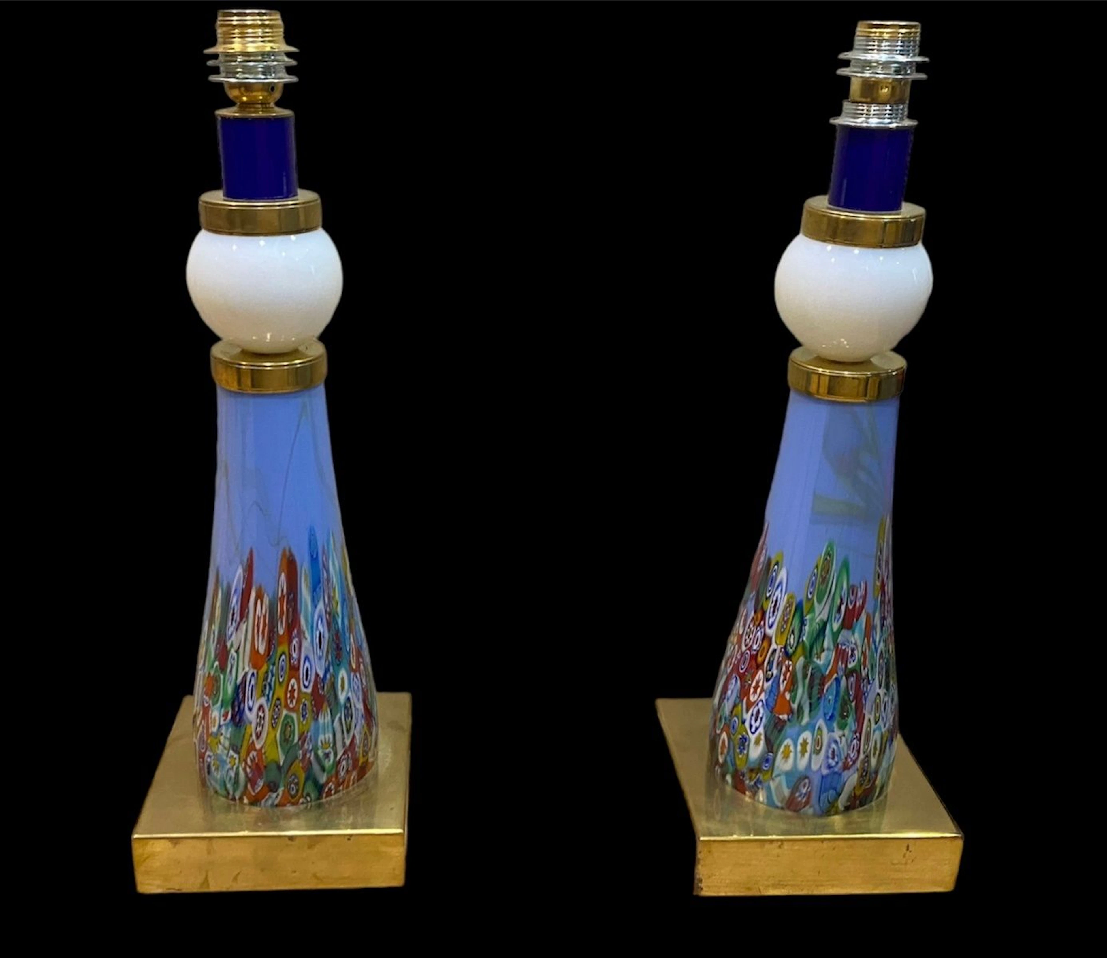 Paire de lampes Murano de forme balustre... - Lot 274 - Rossini