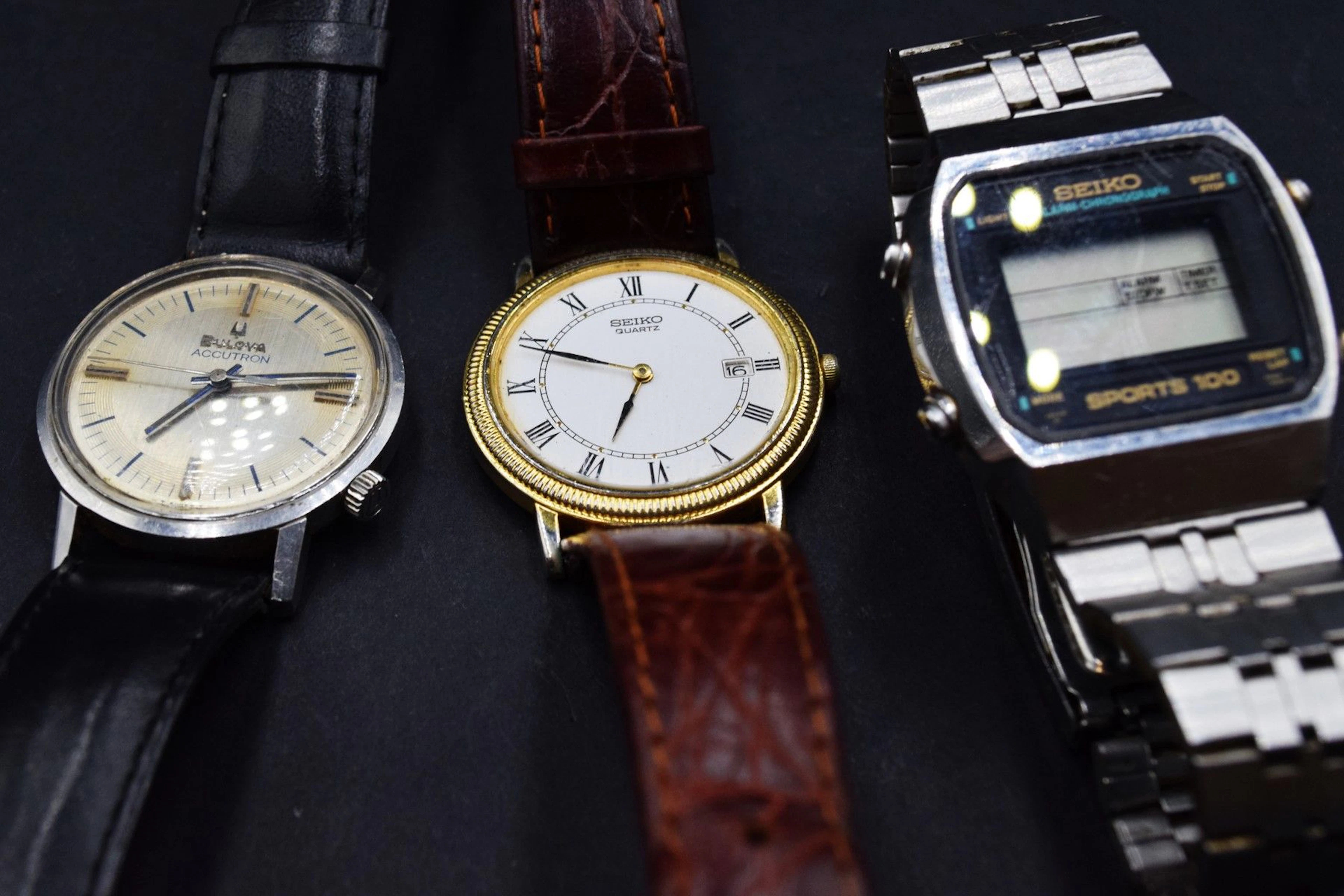 SEIKO - BULOVA Ensemble de trois montres... - Lot 556 - Rossini