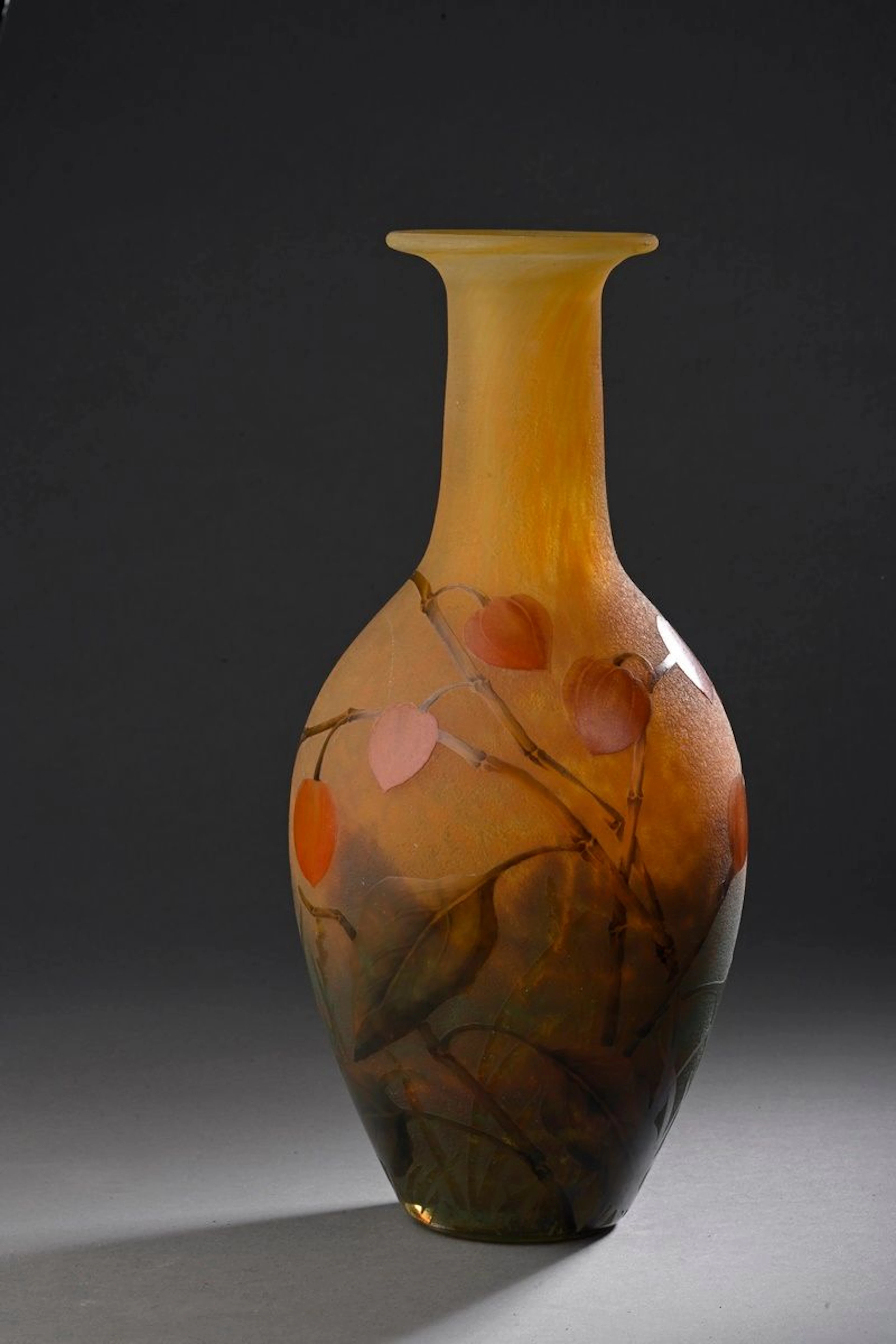 DAUM - NANCY Vase à corps ovoïde épaulé... - Lot 98 - Rossini
