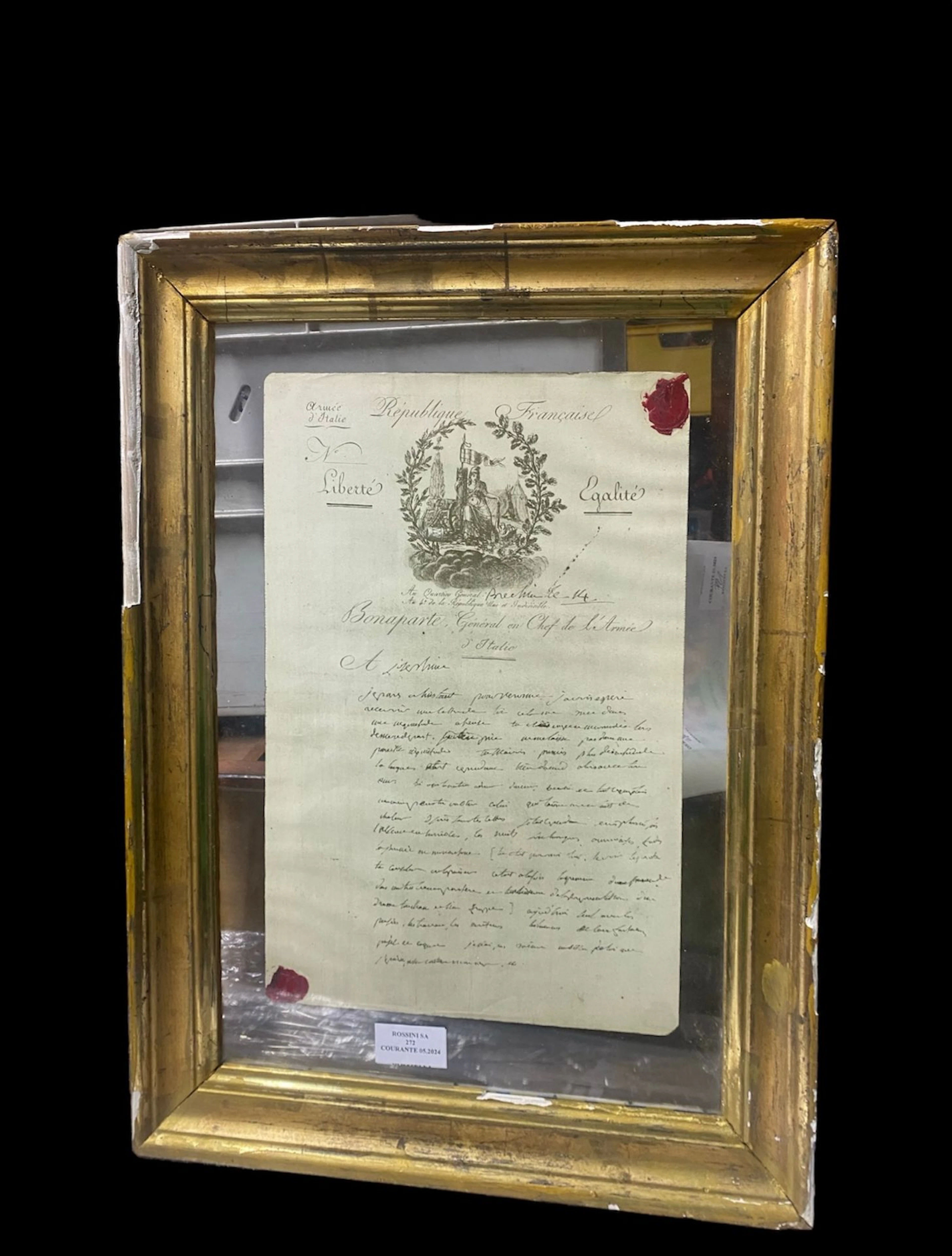 NAPOLÉON BONAPARTE (d'après) Fac-similé de... - Lot 272 - Rossini