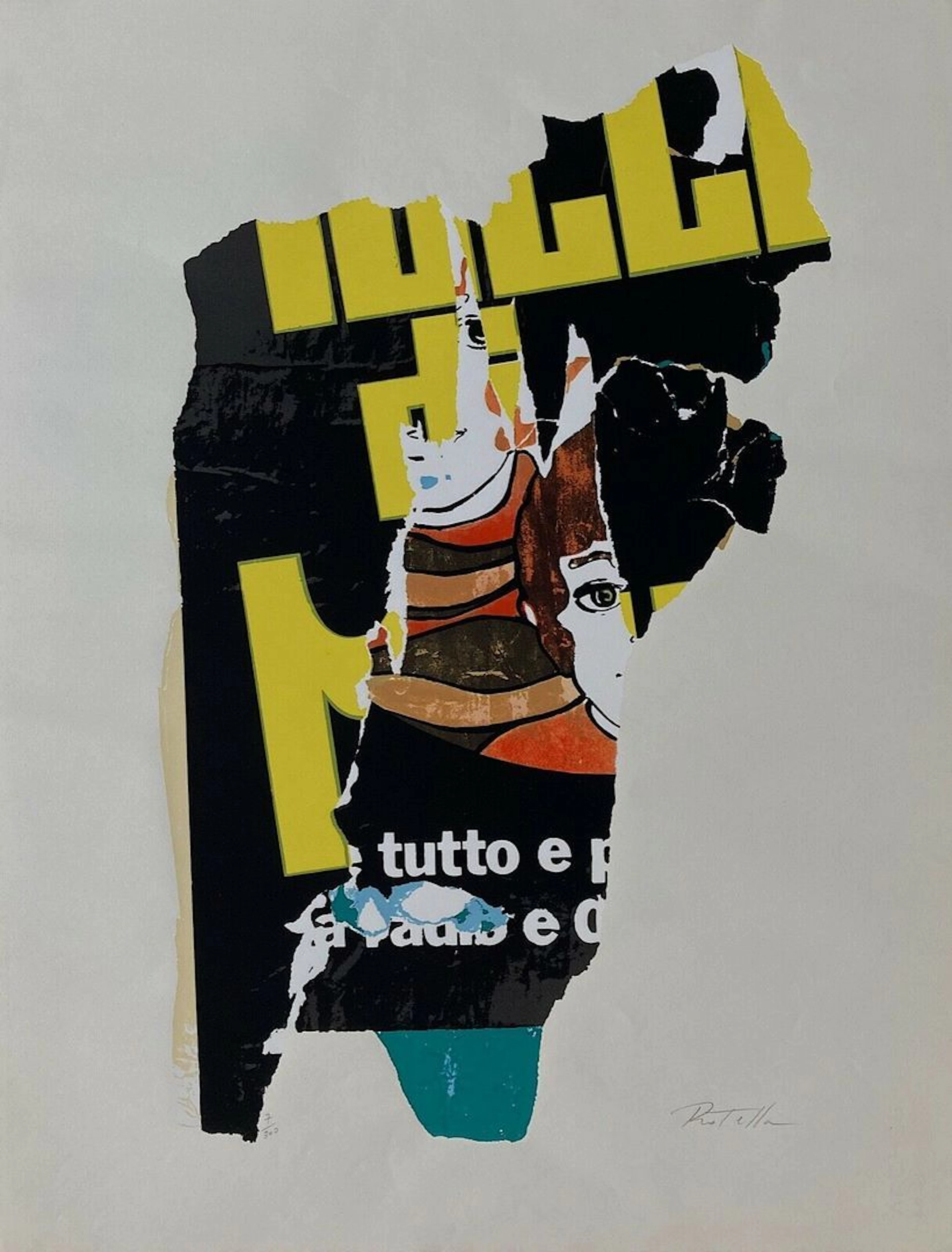 ROTELLA Mimmo Sérigraphie originale, signée... - Lot 38 - Rossini