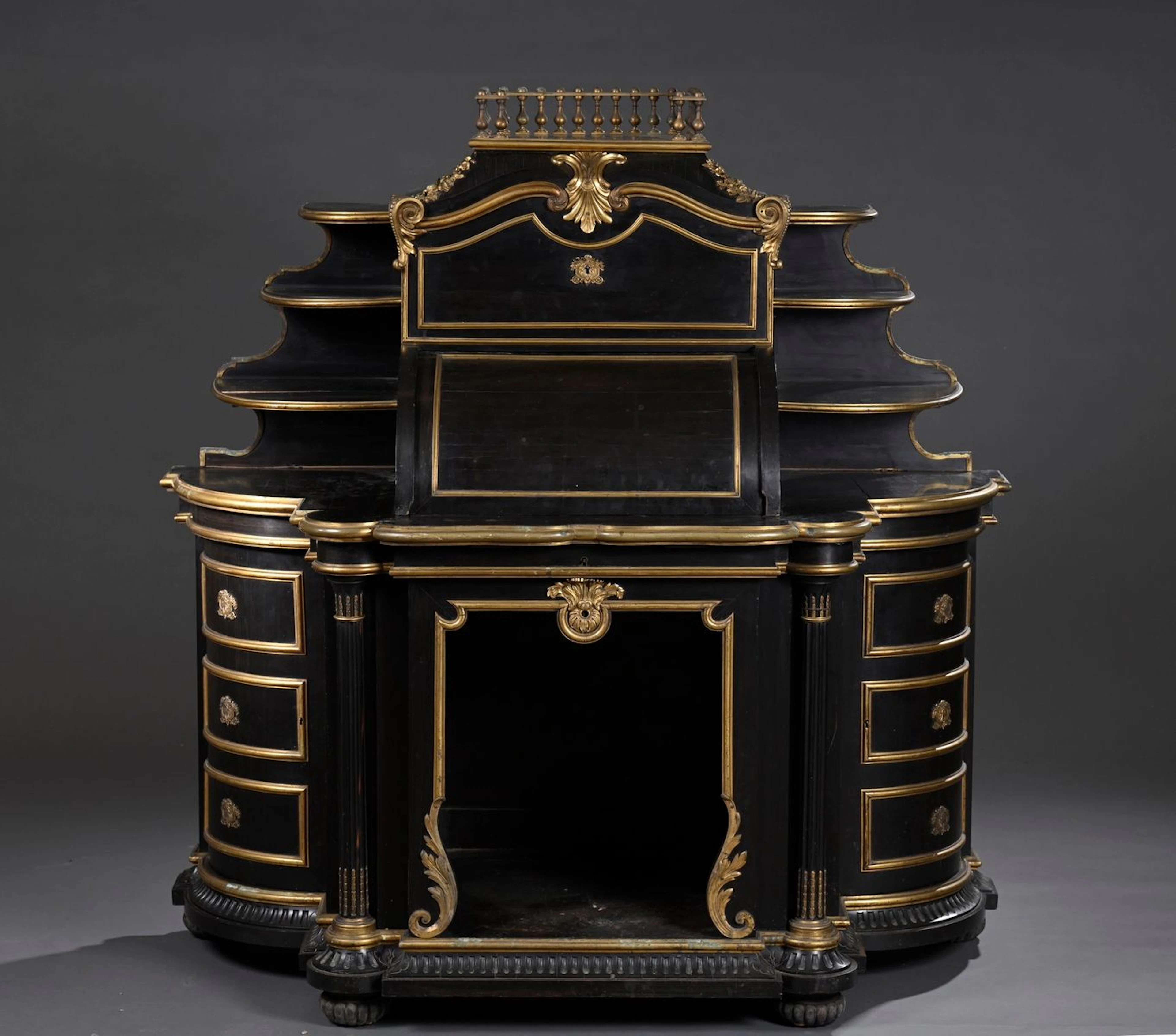 Paul SORMANI (1817-c.1877) Bureau à cylinde... - Lot 252 - Rossini