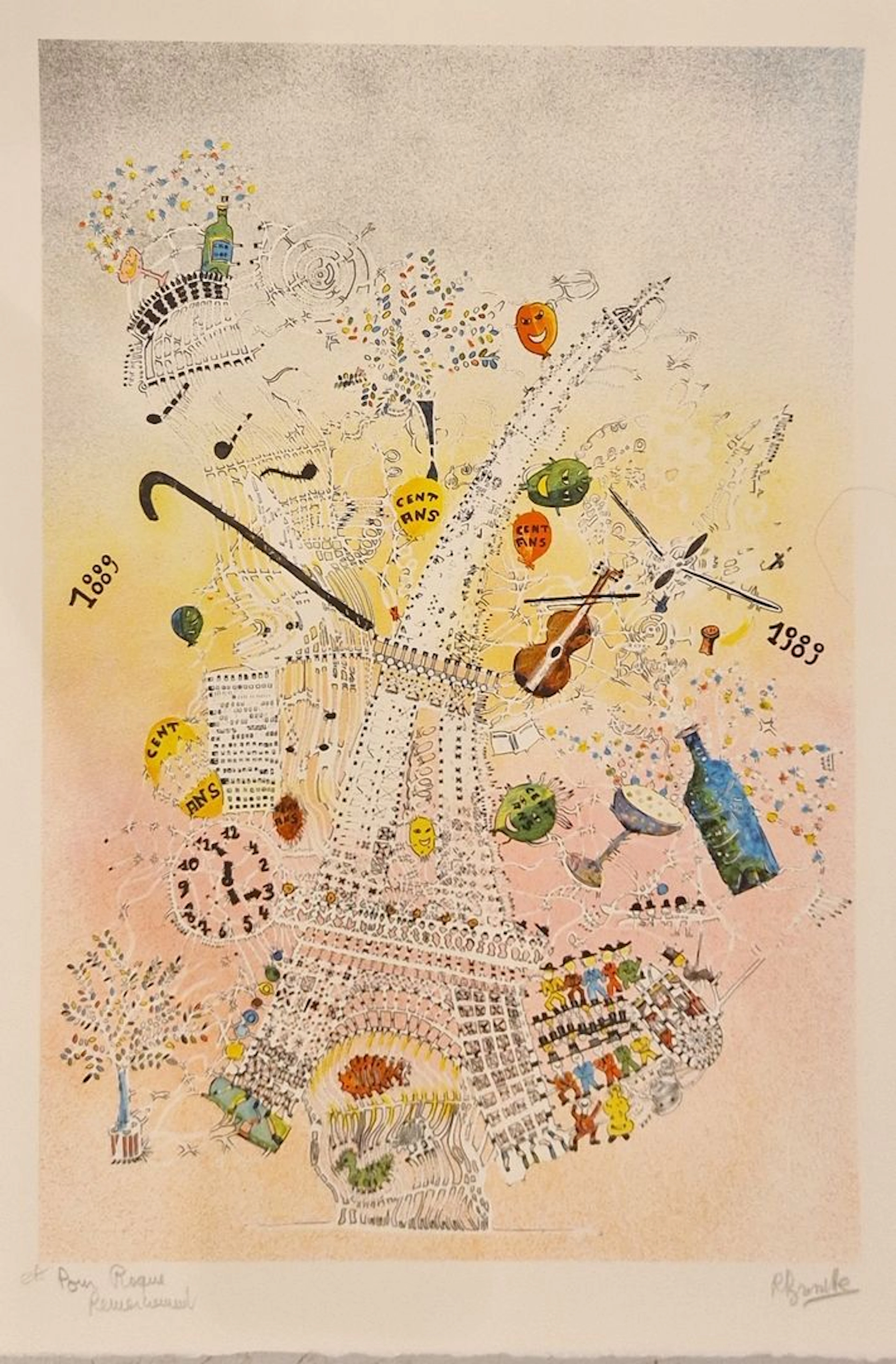 ECOLE MODERNE Les cents ans de la tour Eiffel Lithographie... - Lot 46 - Rossini