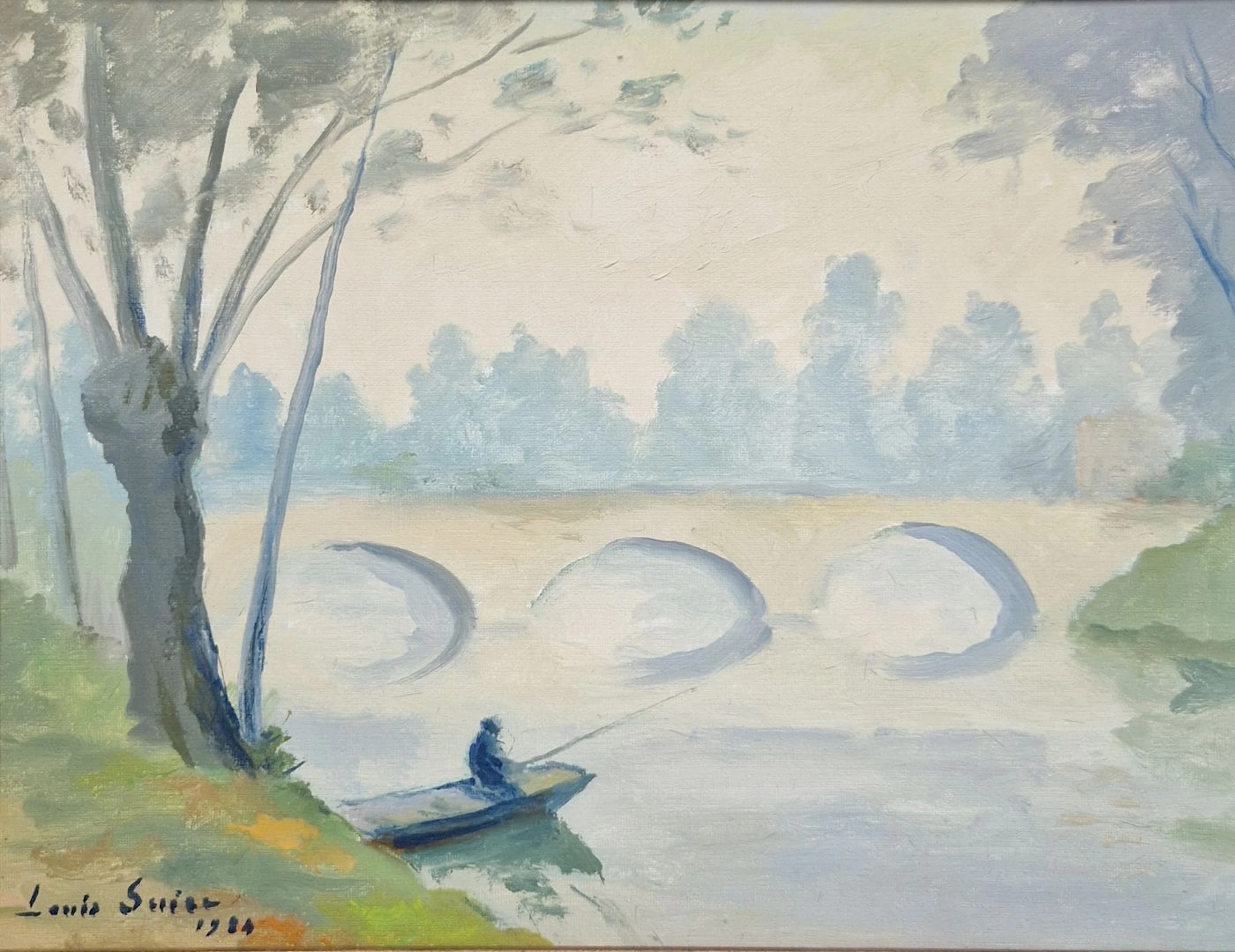 SUIRE Louis, 1899-1987, Pêcheur à la rivière,... - Lot 399 - Rossini