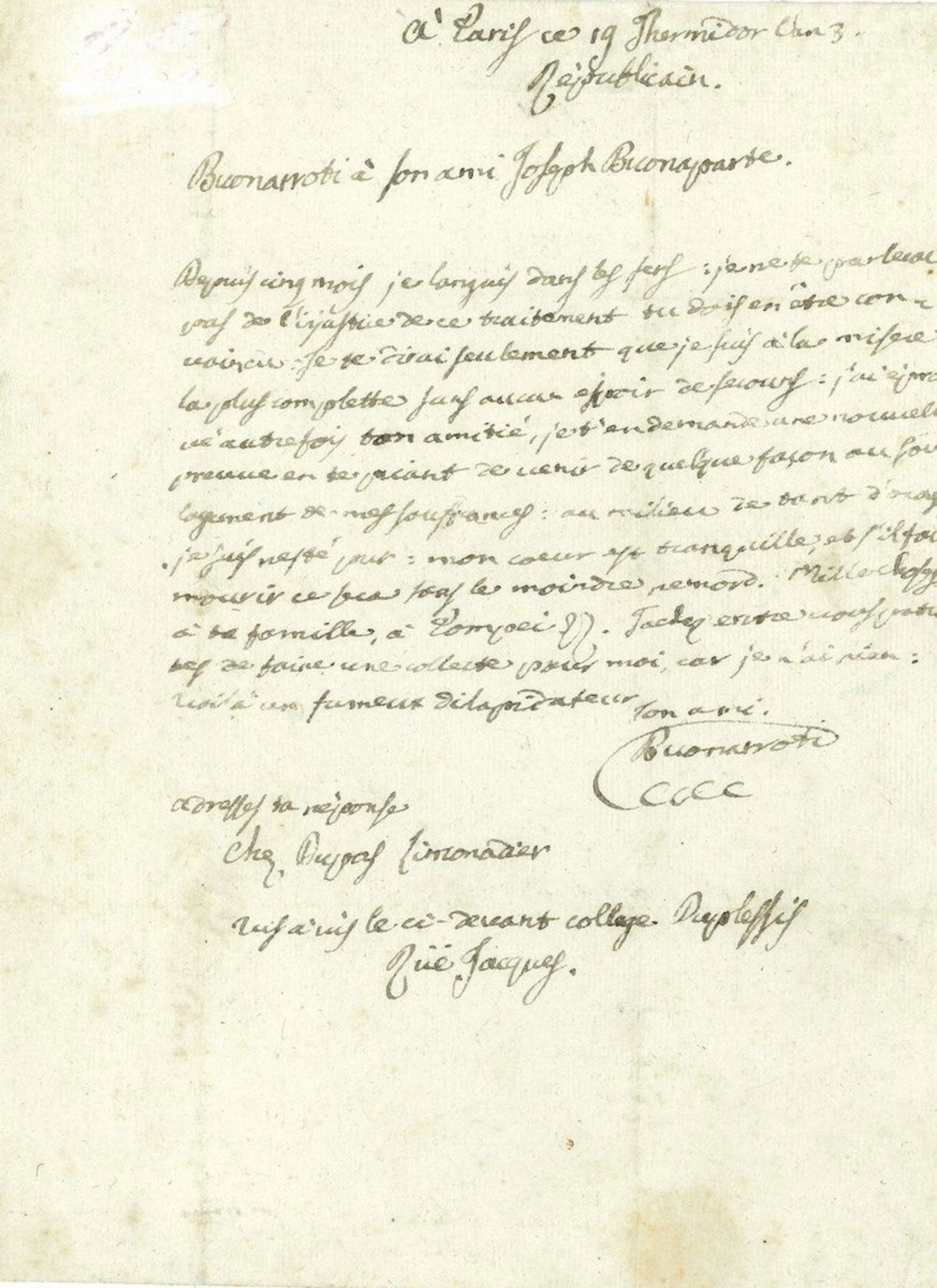 Philippe BUONARROTI (1761-1837) révolutionnaire... - Lot 244 - Rossini