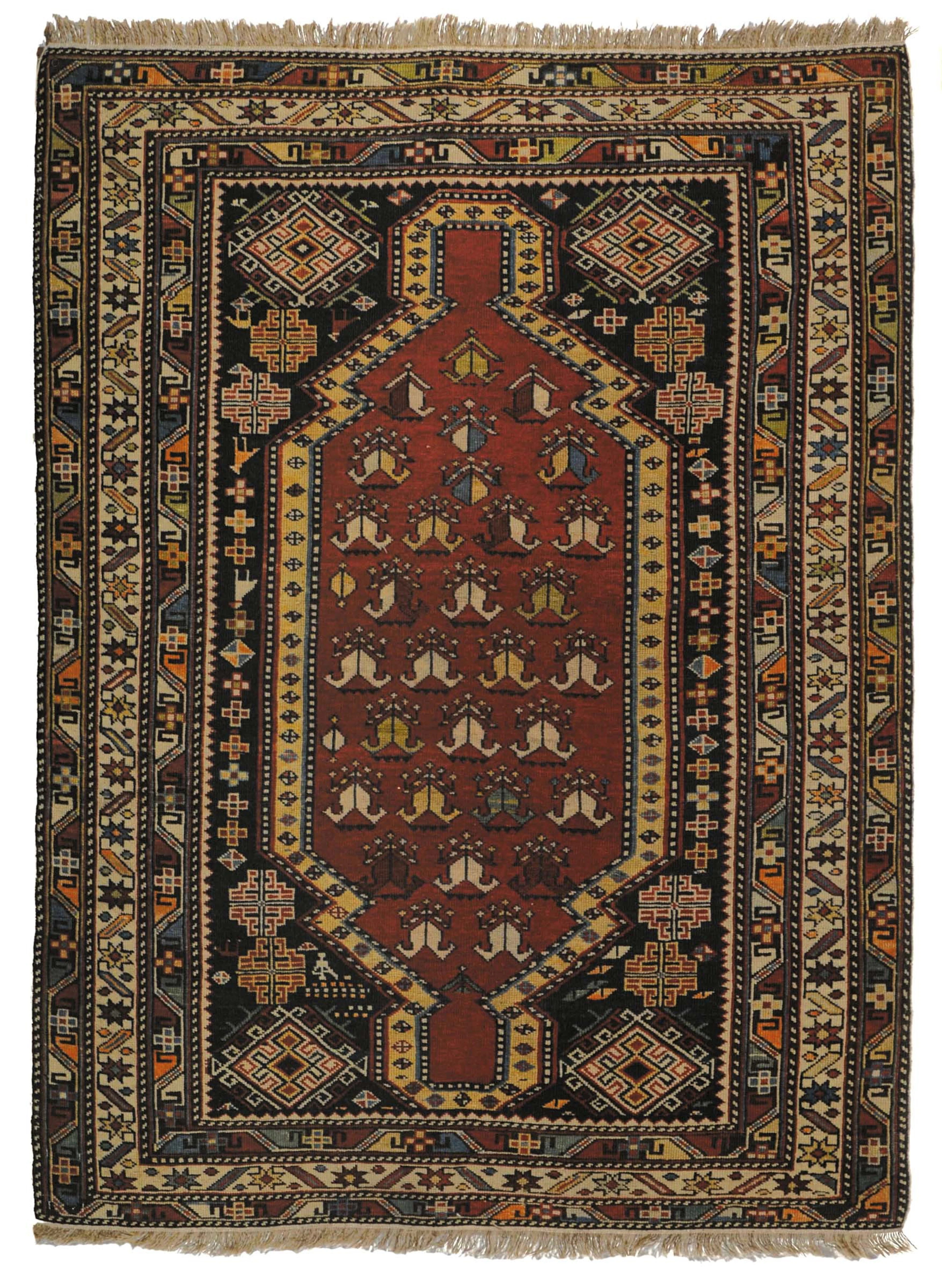 Tappeto caucasico Shirvan, fine XIX inizio XX secolo